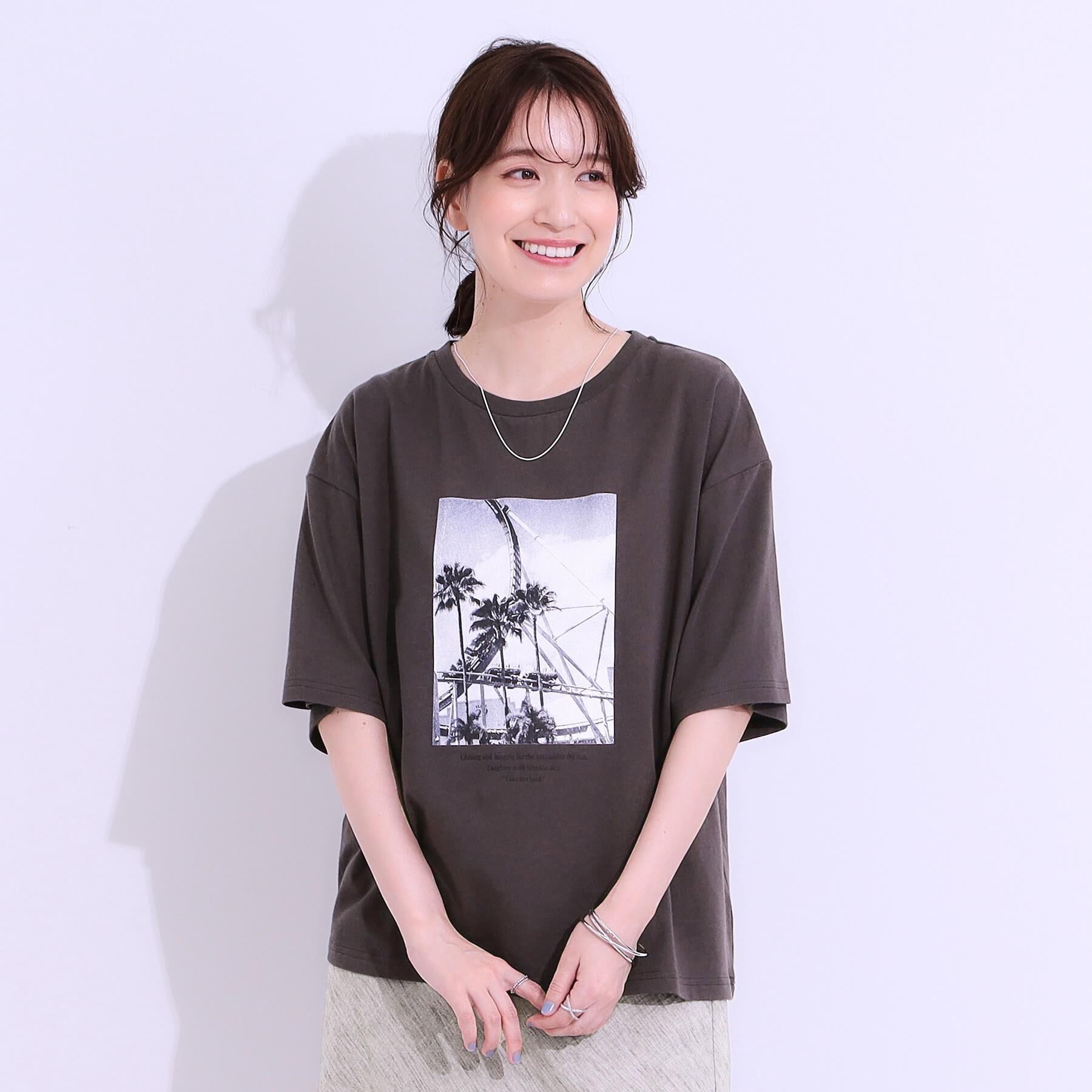 SHOO･LA･RUE「【選べる4柄】コットンプリントロゴTシャツ」|Tシャツ・カットソー|