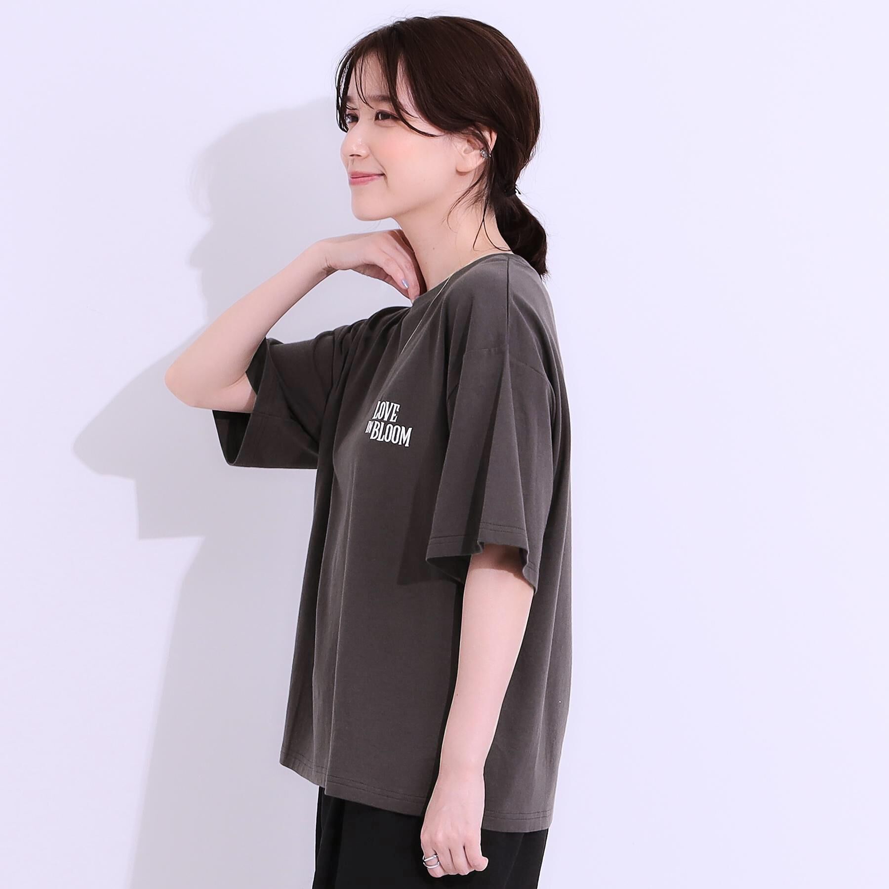 SHOO･LA･RUE「【選べる4柄】コットンプリントロゴTシャツ」|Tシャツ・カットソー|