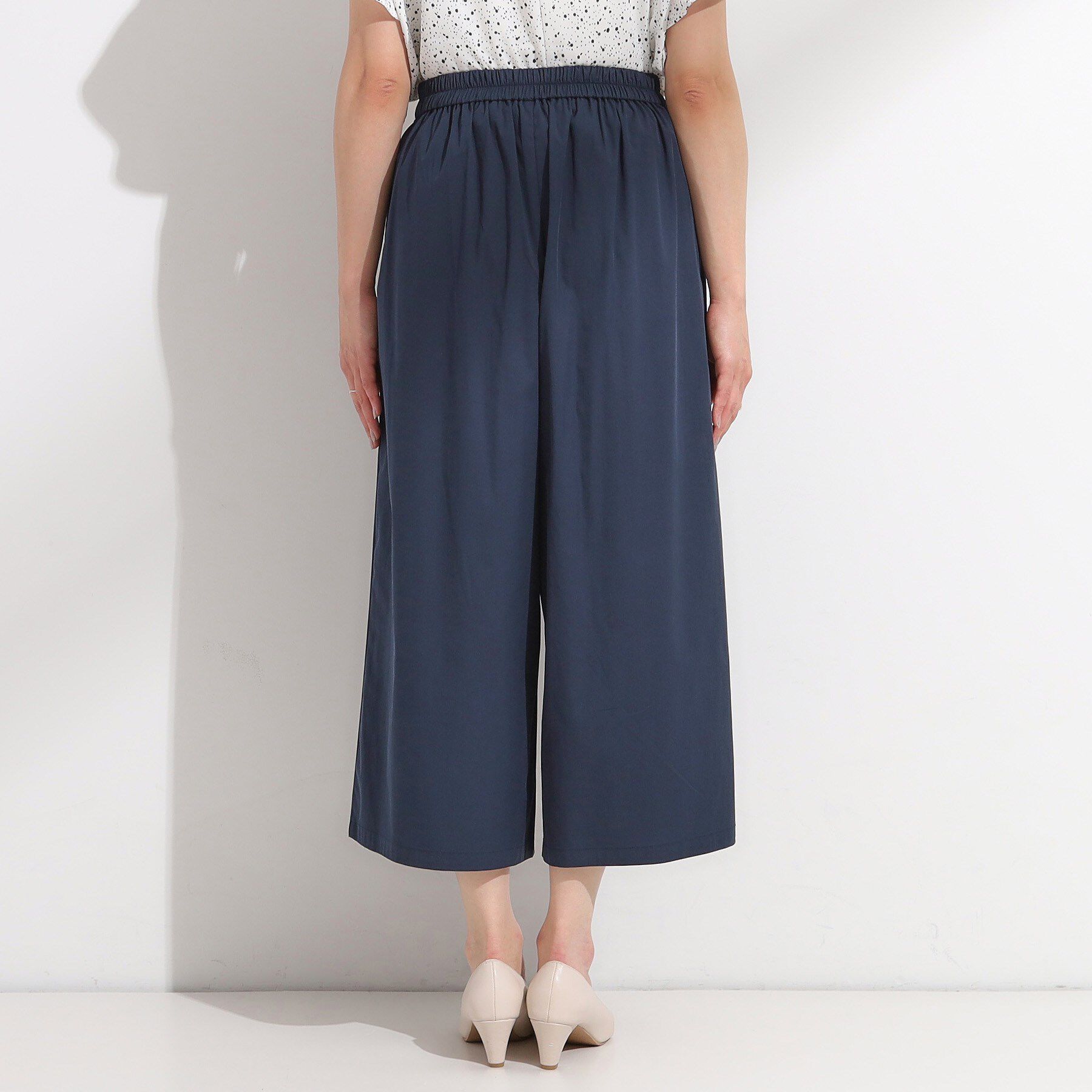 SHOO･LA･RUE「【S-LL/ひんやり/UV】すっきり見えマリン風 ガウチョパンツ」|その他|