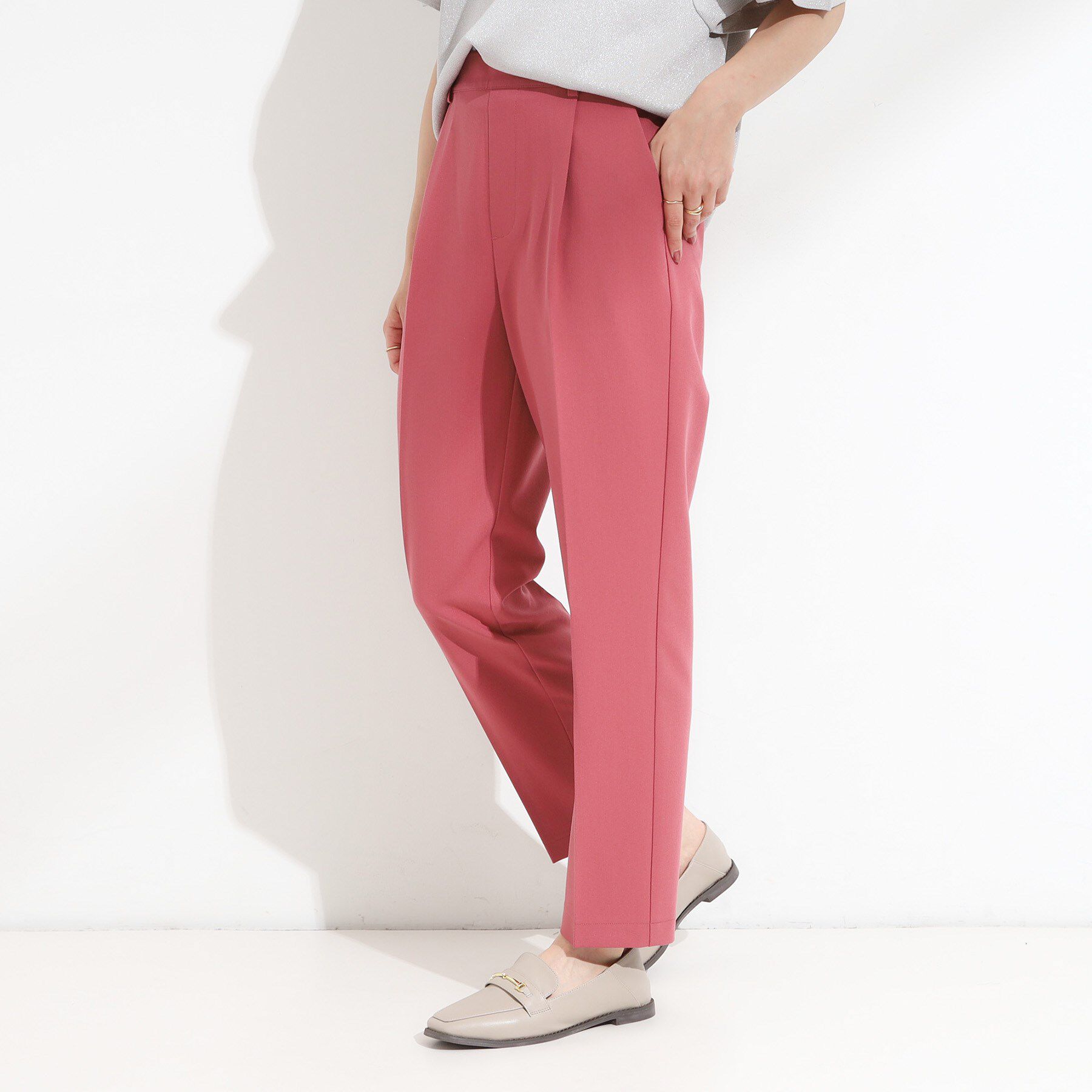 SHOO･LA･RUE「【洗える/SS-LL/美脚シルエット】すっきりきれい見え テーパードパンツ」|その他|