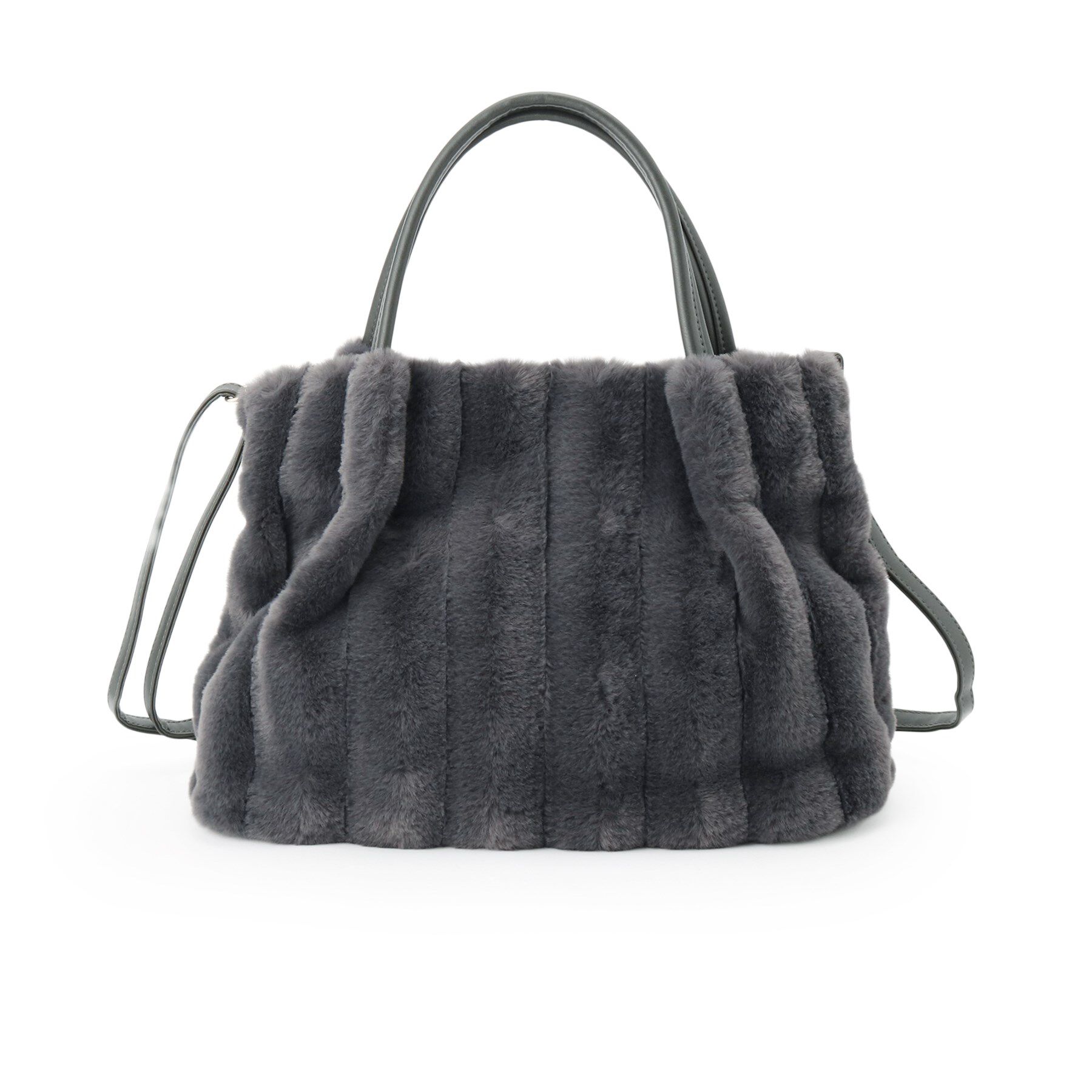 SHOO･LA･RUE「【高レビュー/2WAY】きれい見えで上品な ストライプファートートバッグ」|トートバッグ|