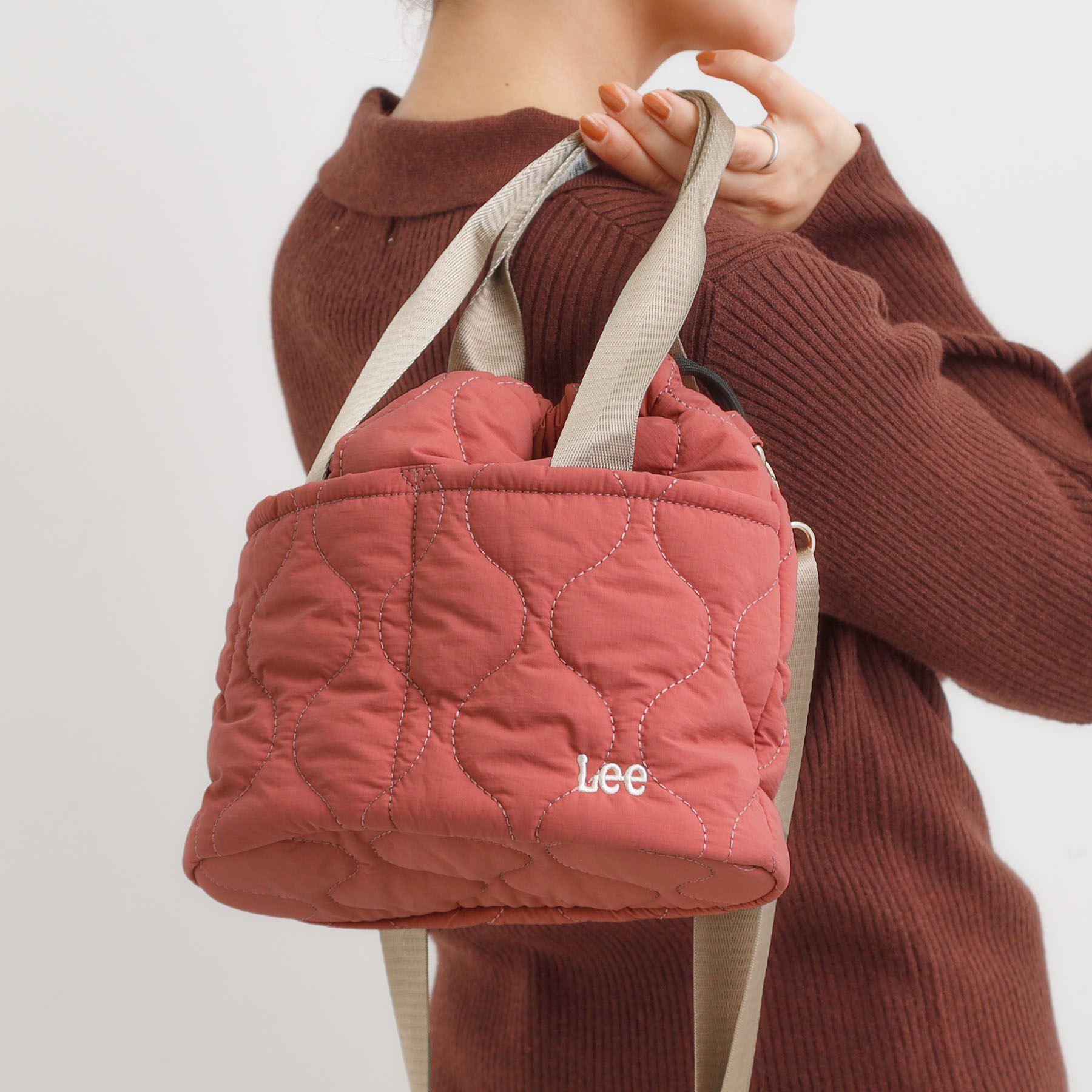 SHOO･LA･RUE「【Lee別注】巾着ショルダーバッグ」|ショルダー・メッセンジャー|ピンク(872)