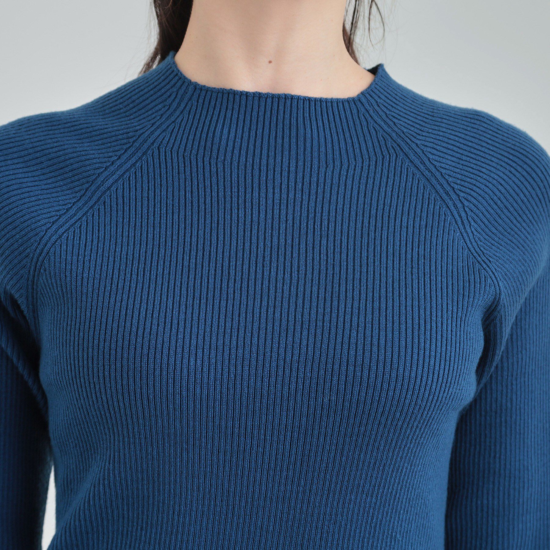 SHOO･LA･RUE「【絶妙なゆるピタ/洗濯機可】ちくちくしにくい リブハイネックやわらかニット」|ニット・セーター|