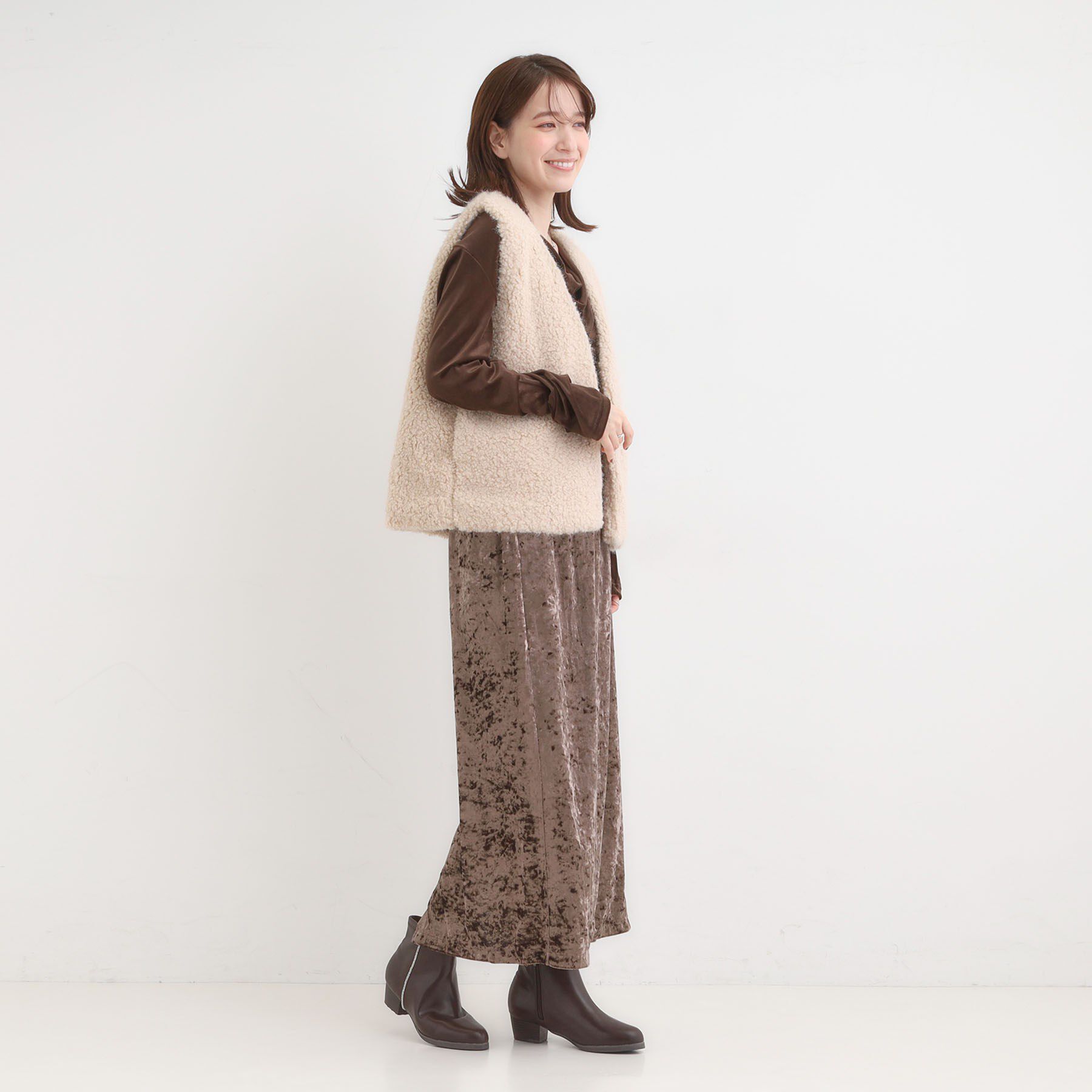 SHOO･LA･RUE「キラキラバックストレッチブーツ」|ショートブーツ|