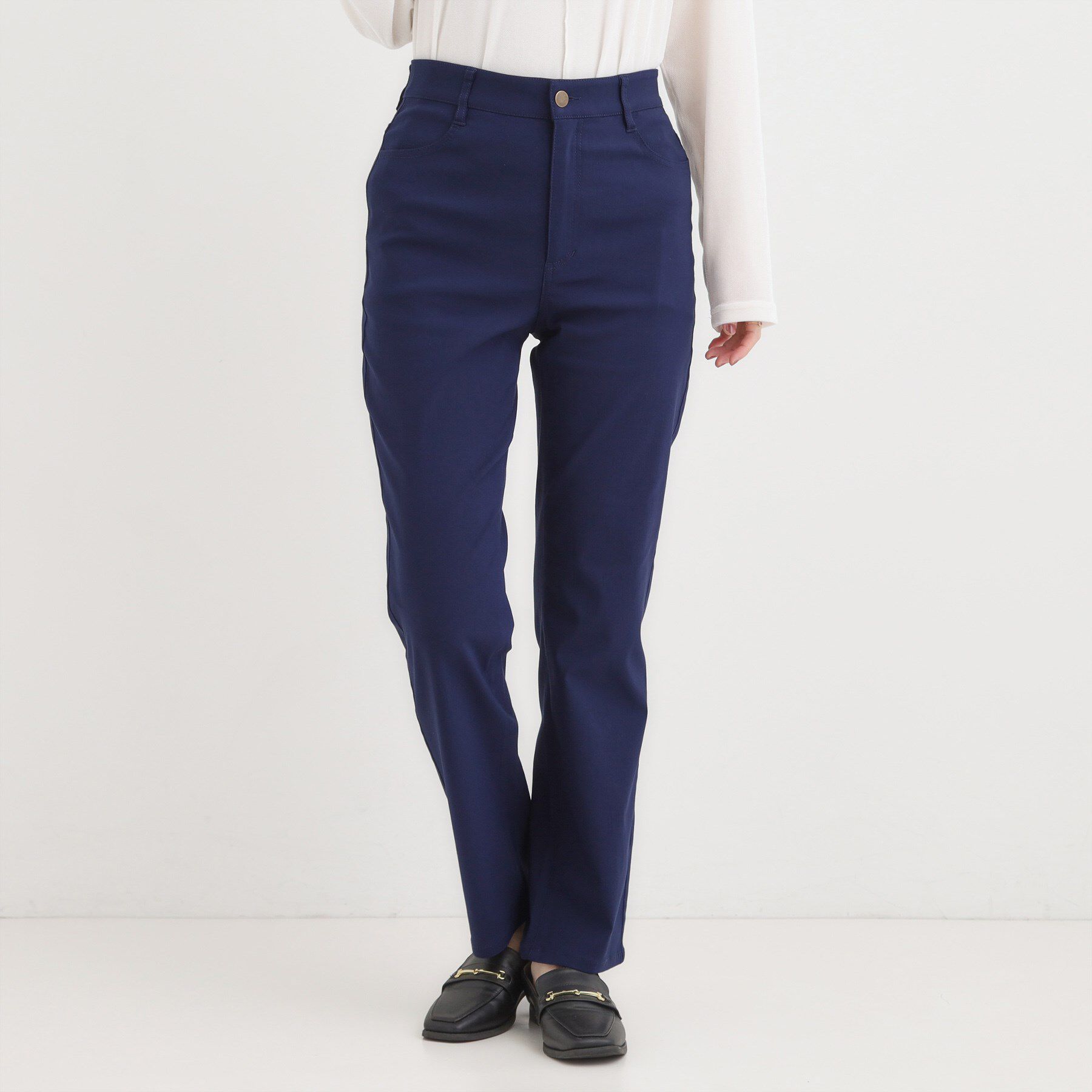 SHOO･LA･RUE「【S-LL】優しくフィット ハイパーストレートパンツ」|その他|