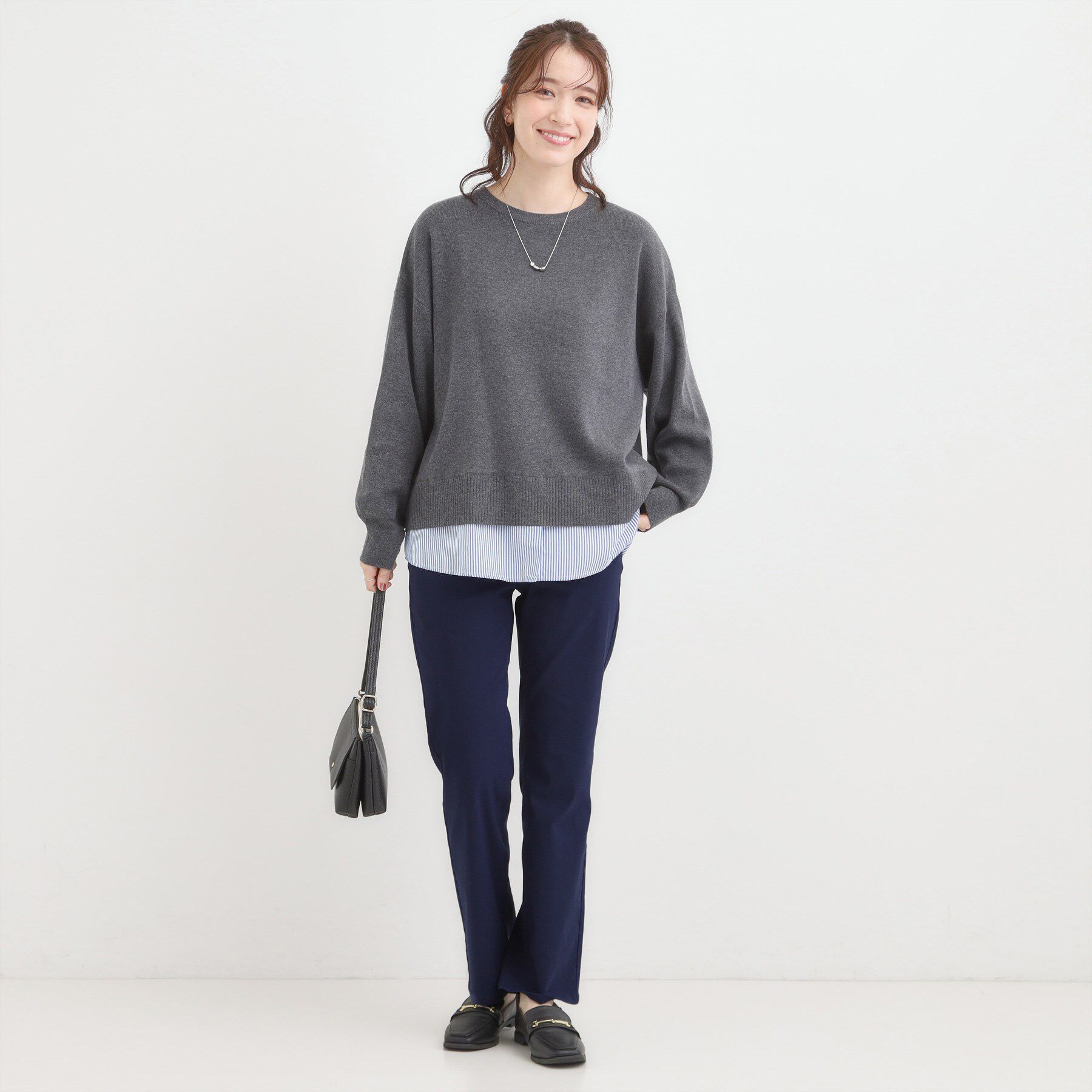 SHOO･LA･RUE「【S-LL】優しくフィット ハイパーストレートパンツ」|その他|