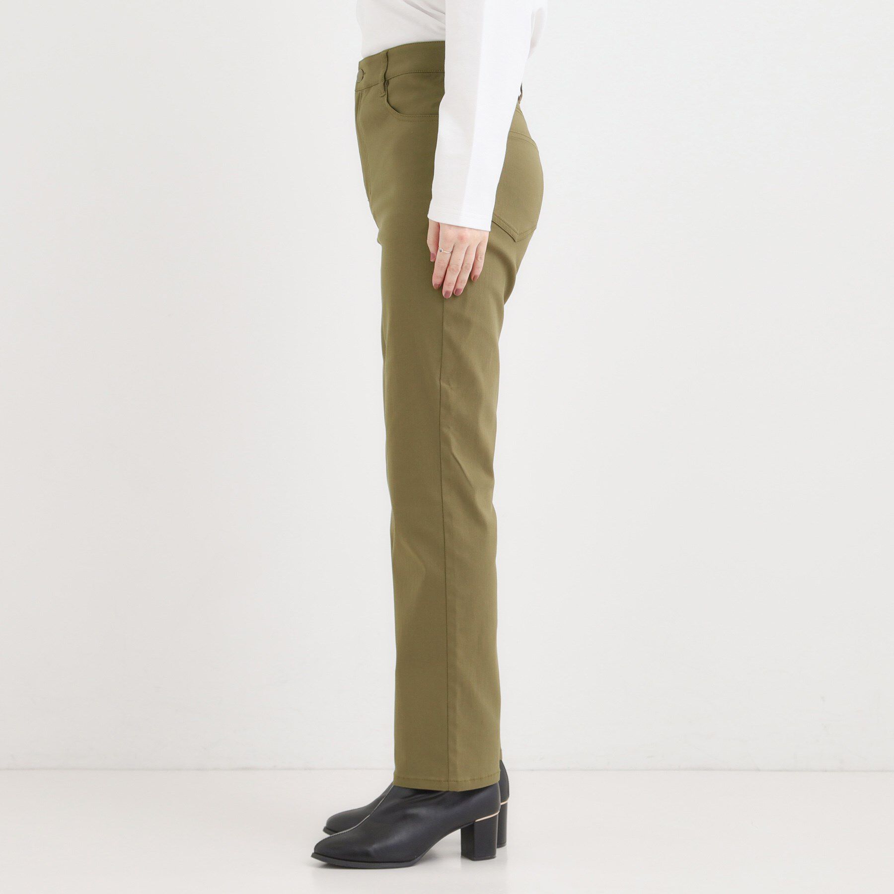 SHOO･LA･RUE「【S-LL】優しくフィット ハイパーストレートパンツ」|その他|