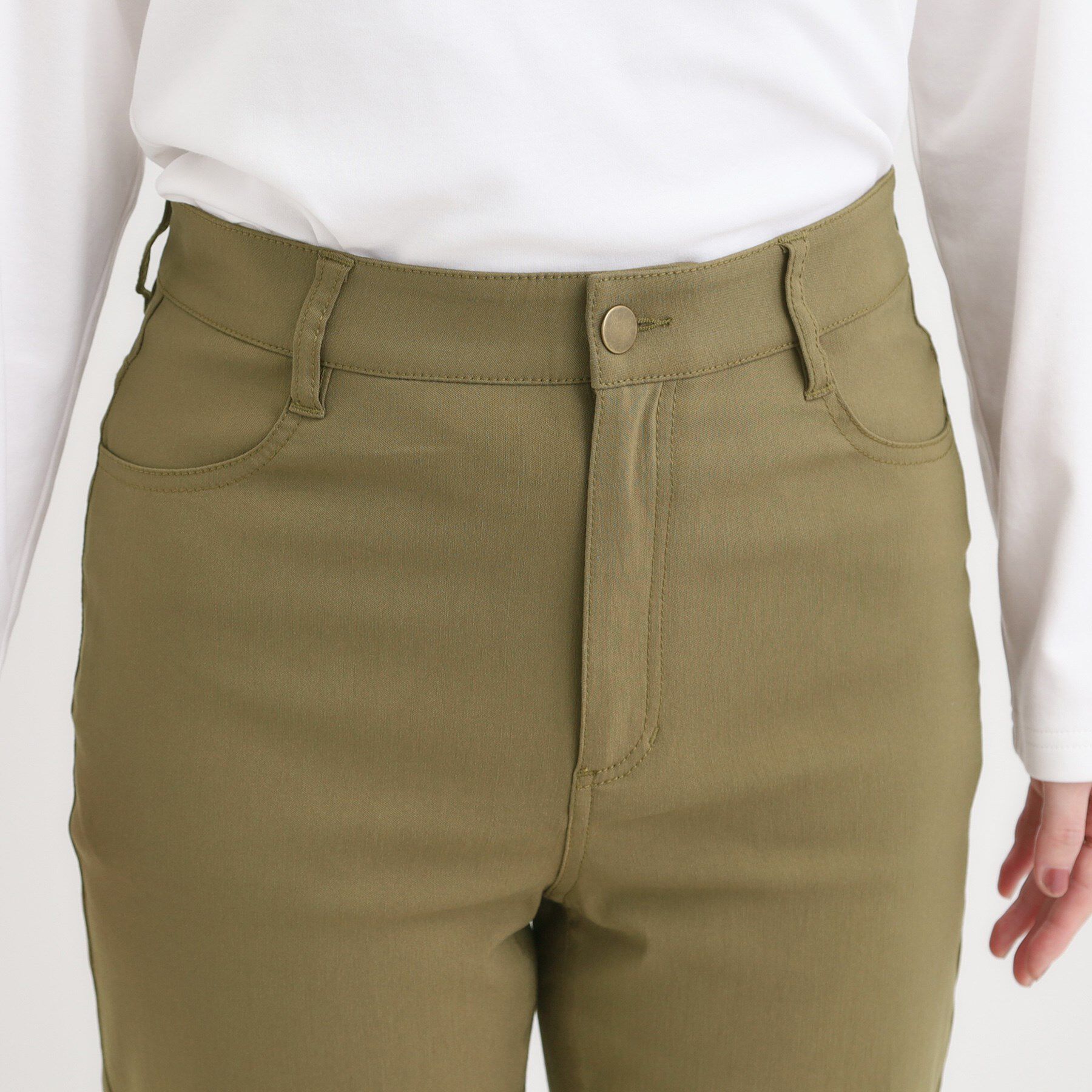 SHOO･LA･RUE「【S-LL】優しくフィット ハイパーストレートパンツ」|その他|