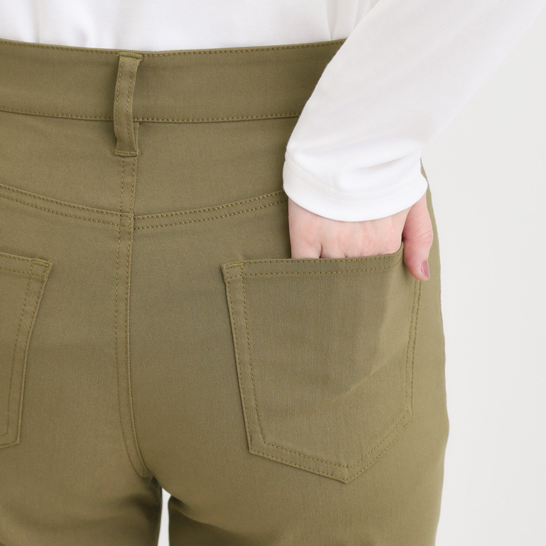 SHOO･LA･RUE「【S-LL】優しくフィット ハイパーストレートパンツ」|その他|