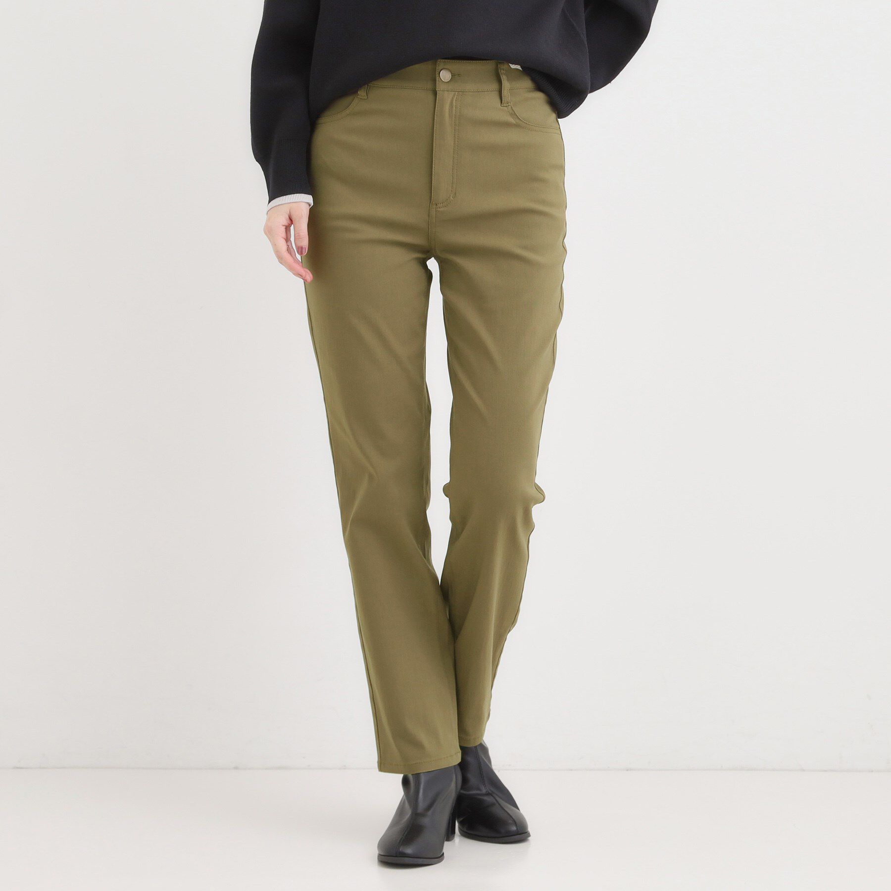 SHOO･LA･RUE「【S-LL】優しくフィット ハイパーストレートパンツ」|その他|