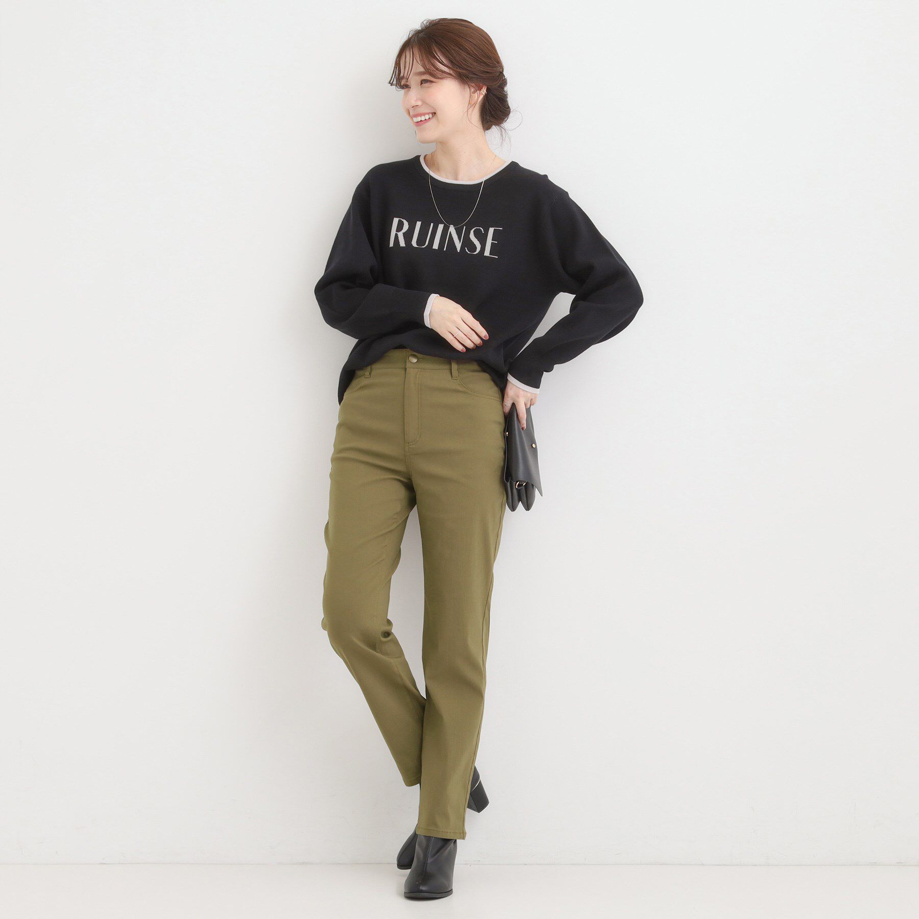 SHOO･LA･RUE「【S-LL】優しくフィット ハイパーストレートパンツ」|その他|