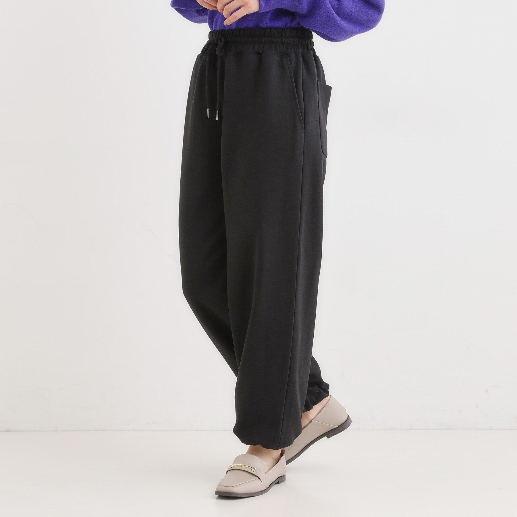 SHOO･LA･RUE「【洗濯機可/S-LL】春まで着られる ダブルフェイス スウェットパンツ」|その他|