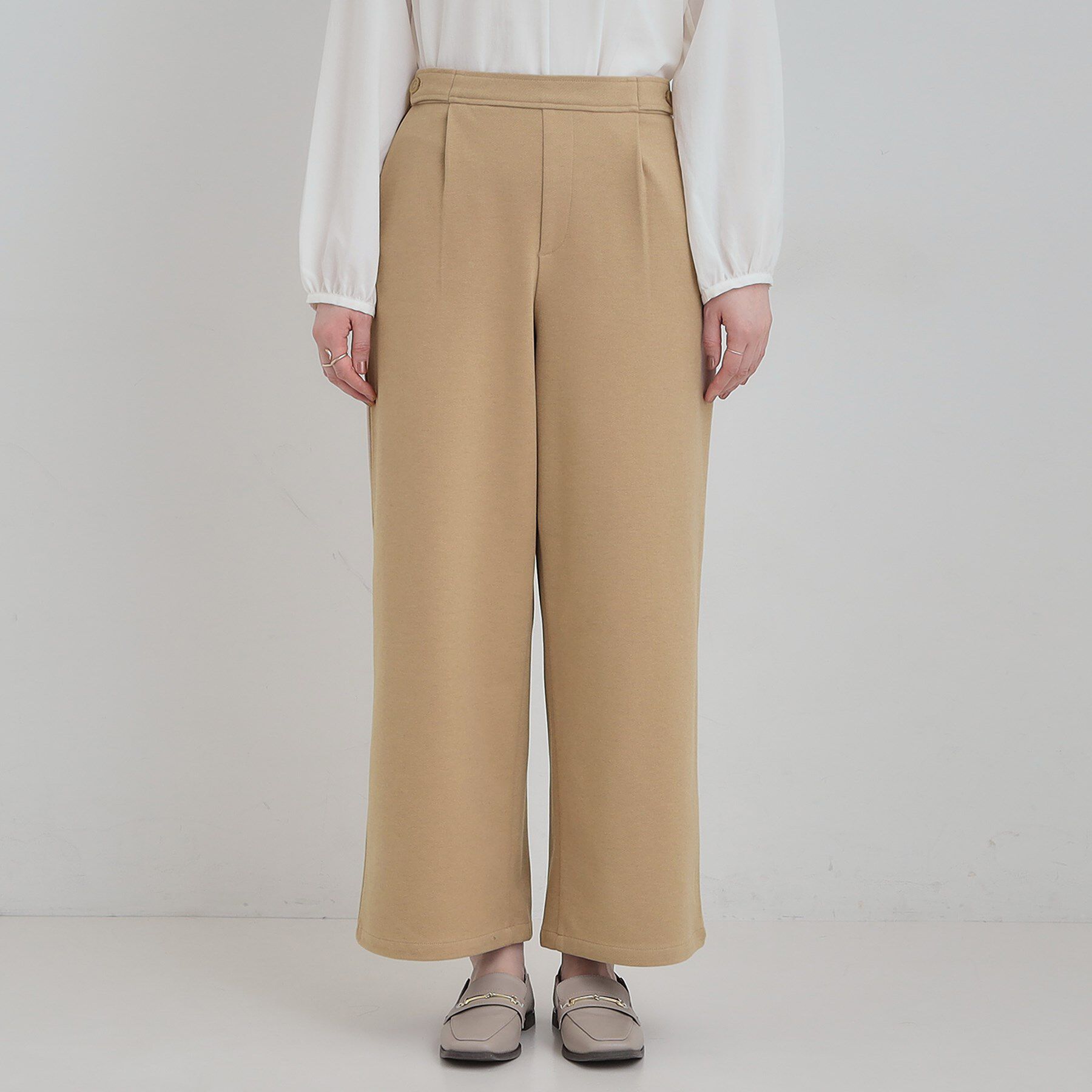 SHOO･LA･RUE「【洗濯機可/S-LL】あったか起毛ワイドパンツ」|その他|