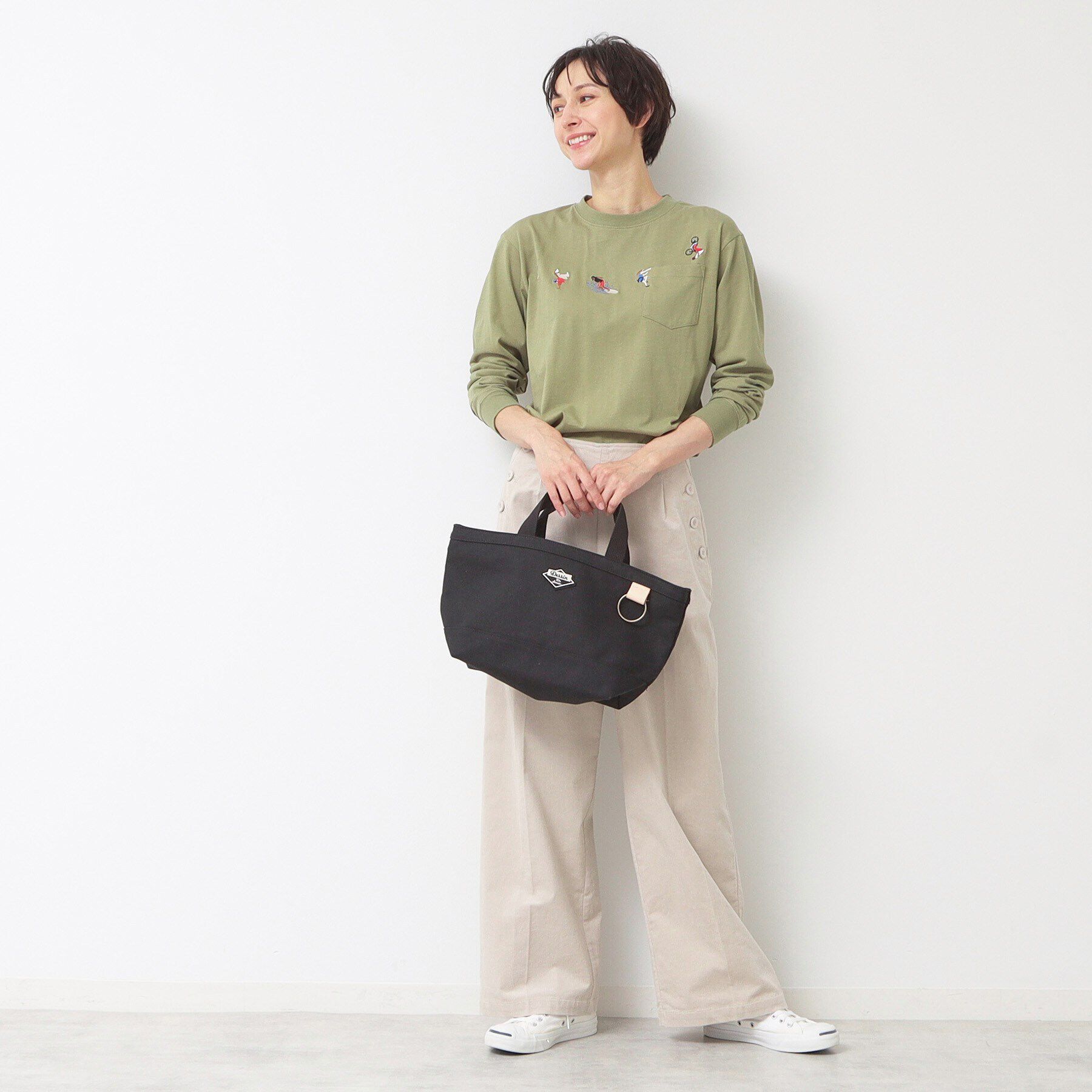 Dessin「【ユニセックス】スポーツモチーフ刺繍ロンT」|Tシャツ・カットソー|