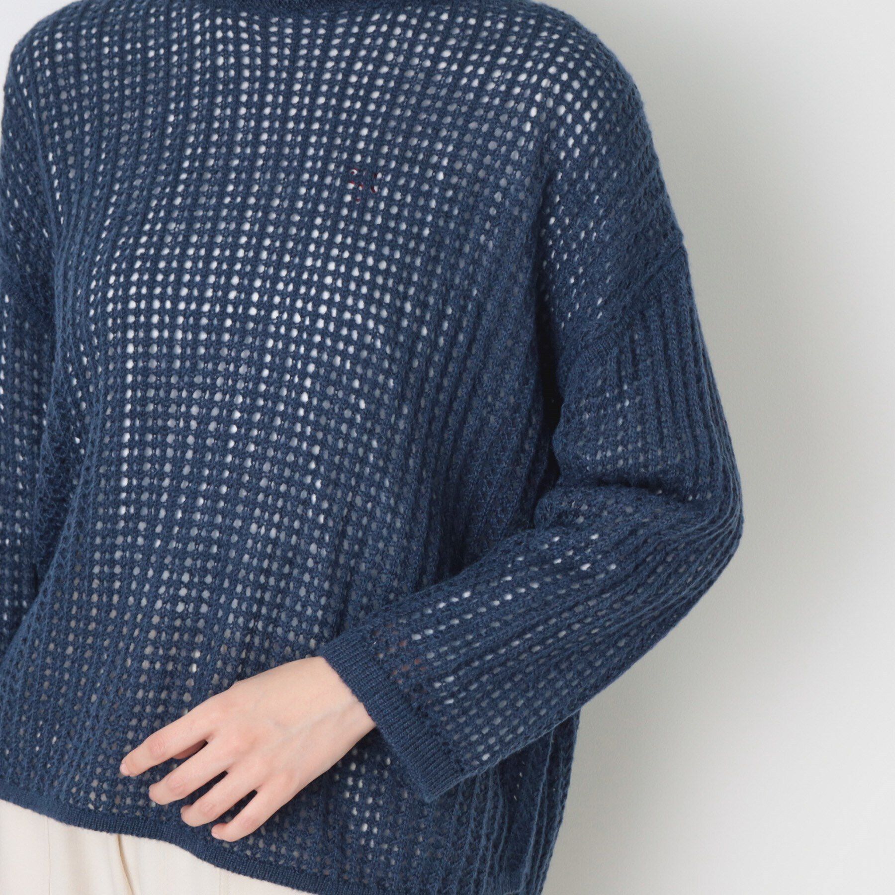 Dessin「【洗える】ウールブレンドメッシュニット」|ニット・セーター|