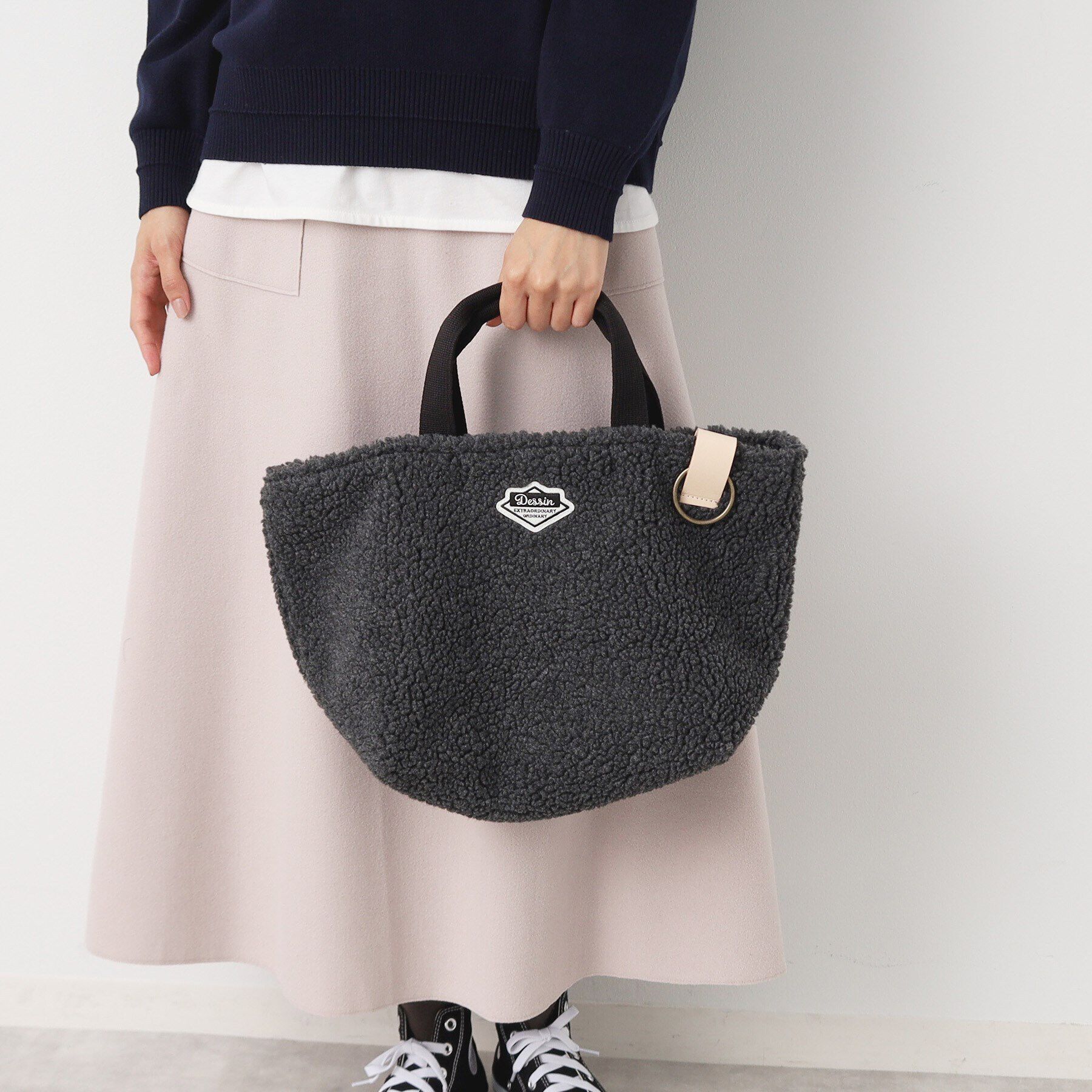 Dessin「ボアトート」|トートバッグ|チャコールグレー(0