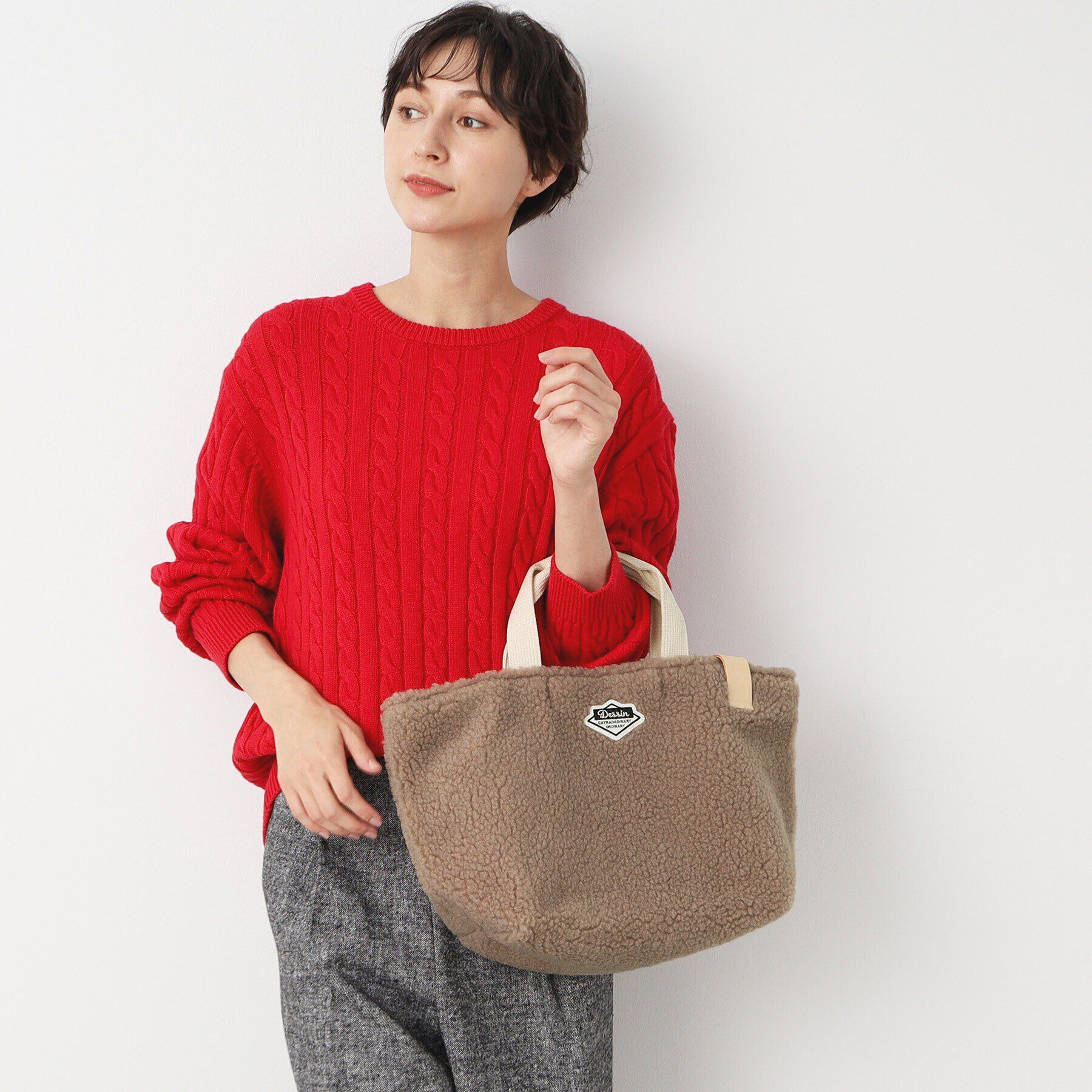 Dessin「ボアトート」|トートバッグ|ベージュ(052)