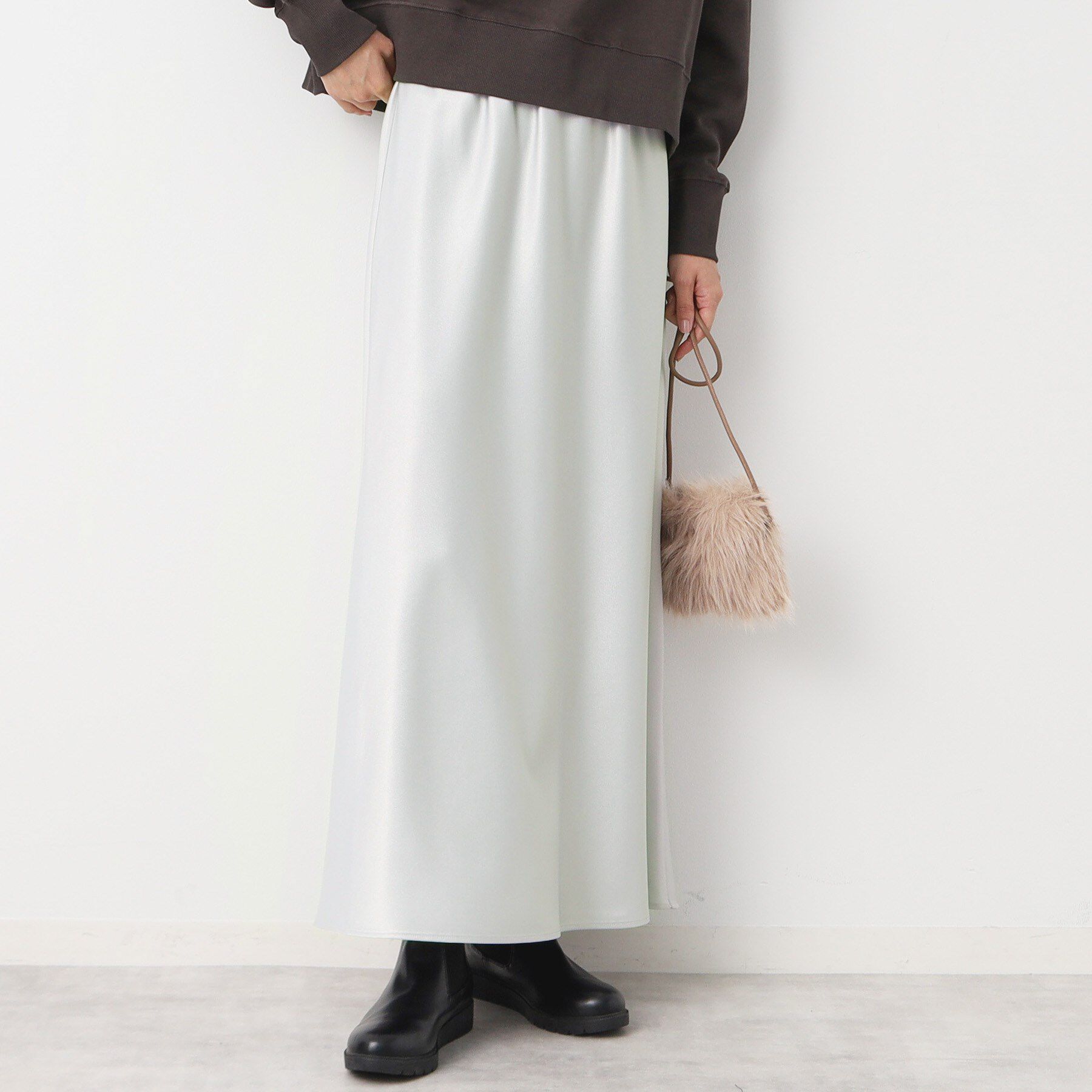 Dessin「【洗える】ナローサテンロングスカート」|スカート|