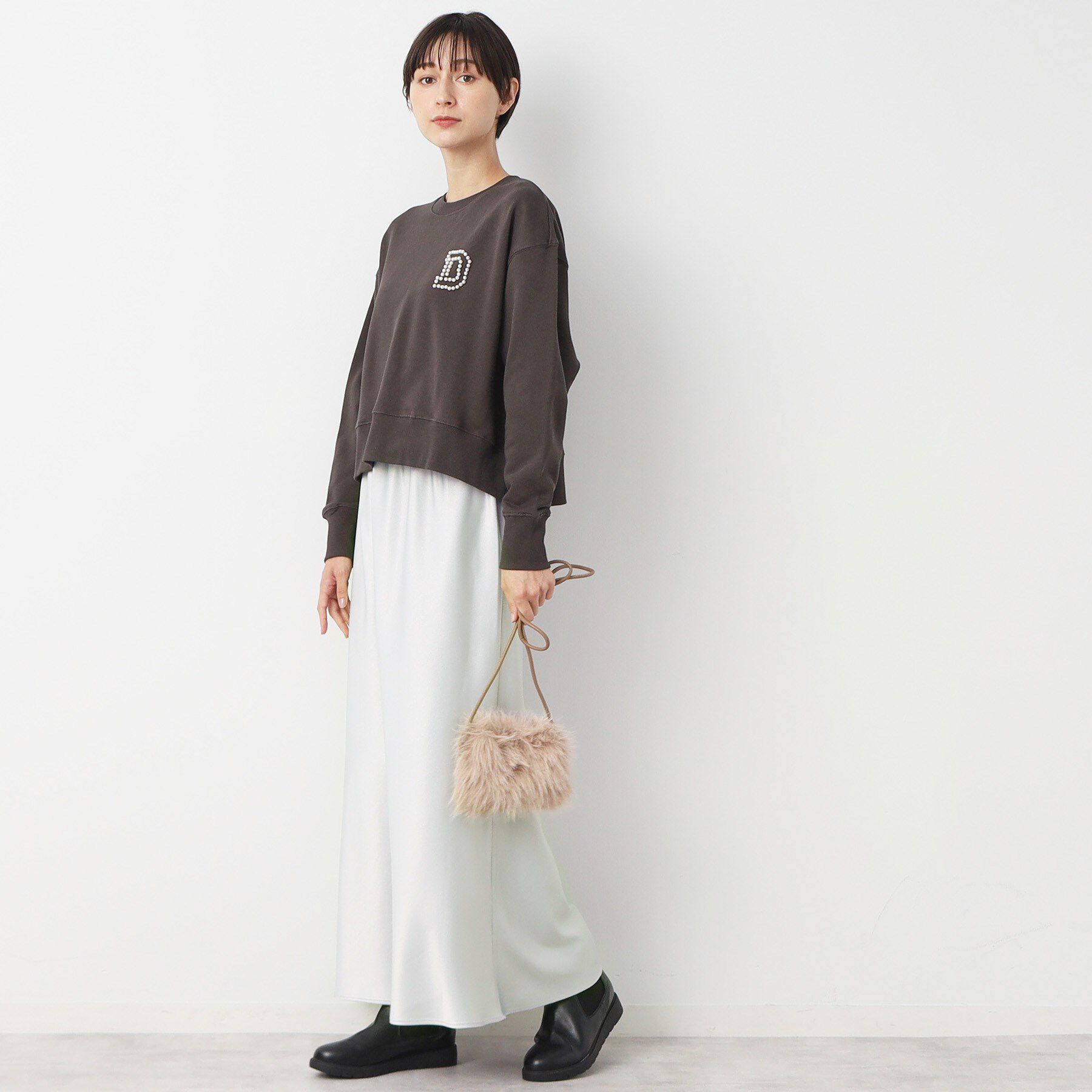 Dessin「【洗える】ナローサテンロングスカート」|スカート|