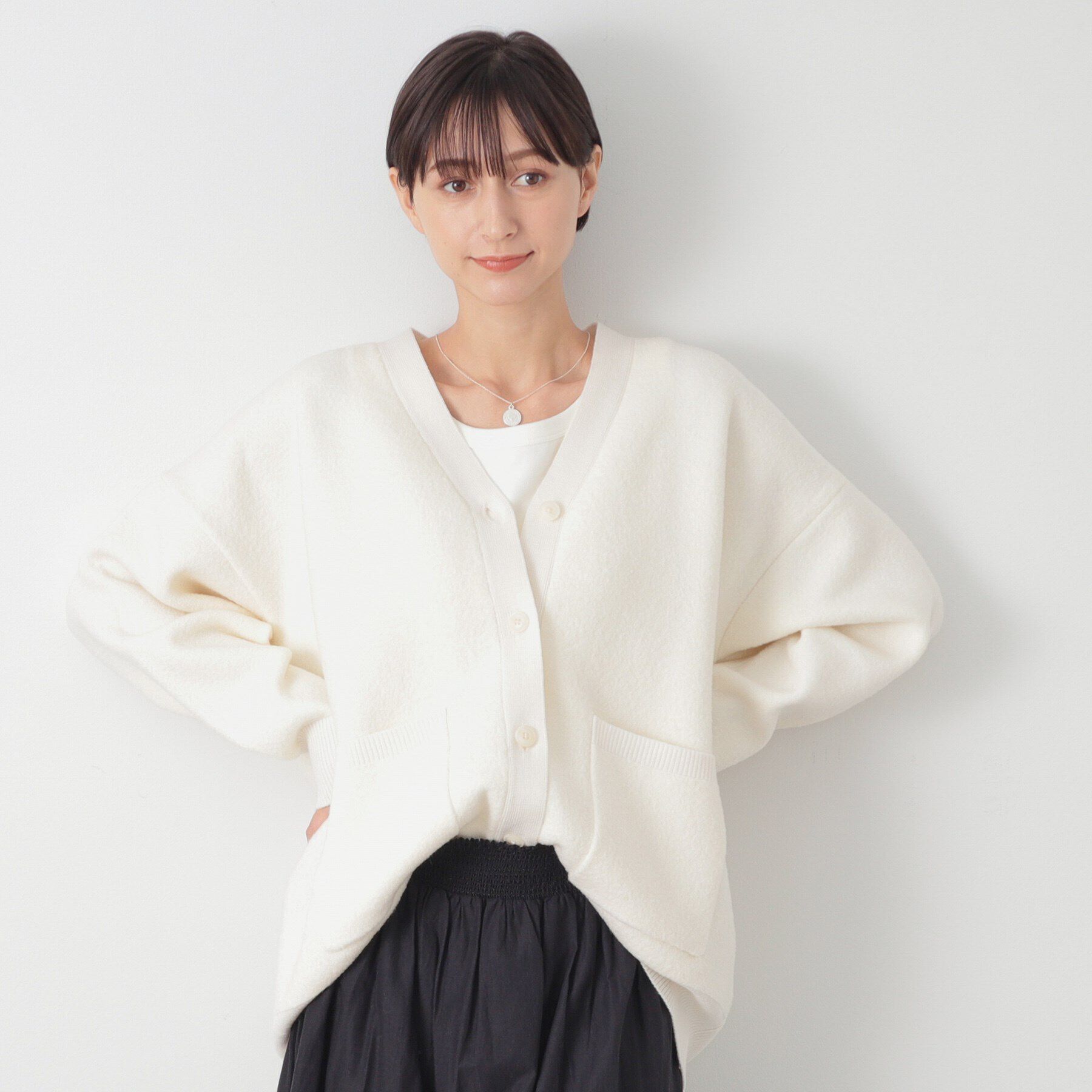 Dessin「【洗える】ブークレニットカーディガン」|カーディガン|