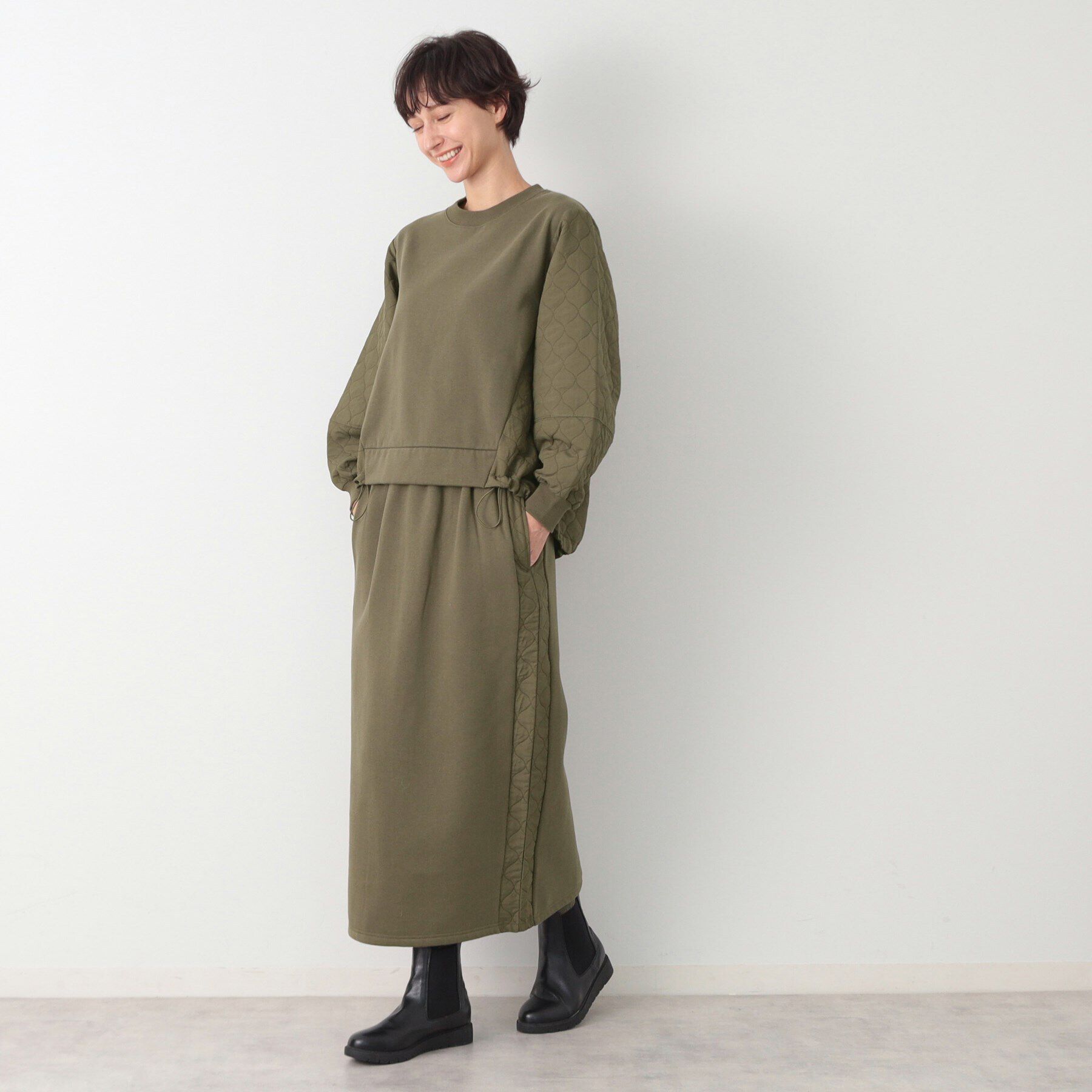 Dessin「【洗える】ハイブリット裏毛スウェットスカート」|スカート|