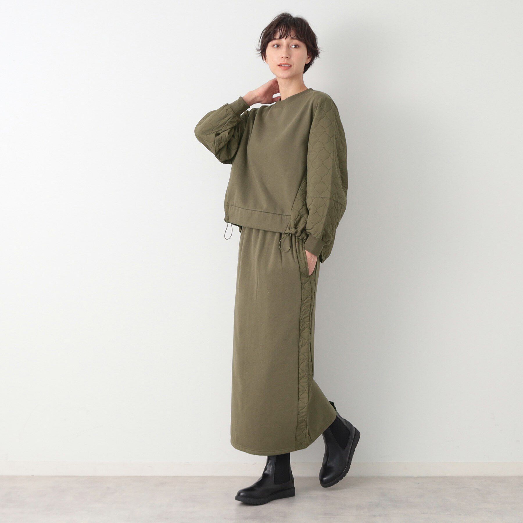 Dessin「【洗える】ハイブリット裏毛スウェットスカート」|スカート|