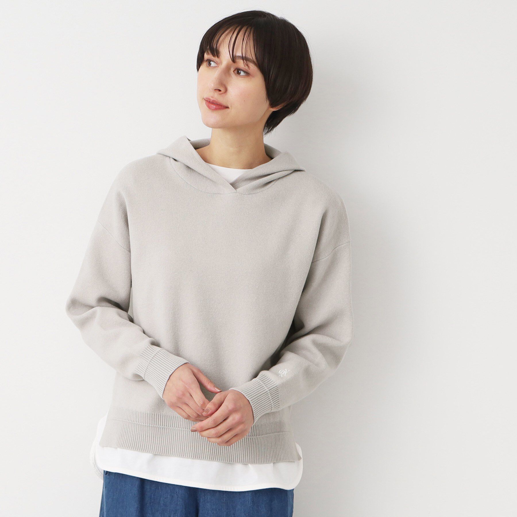 Dessin「【洗える・4サイズ展開】ちょうどいいパーカ（クロップド丈）」|パーカー|