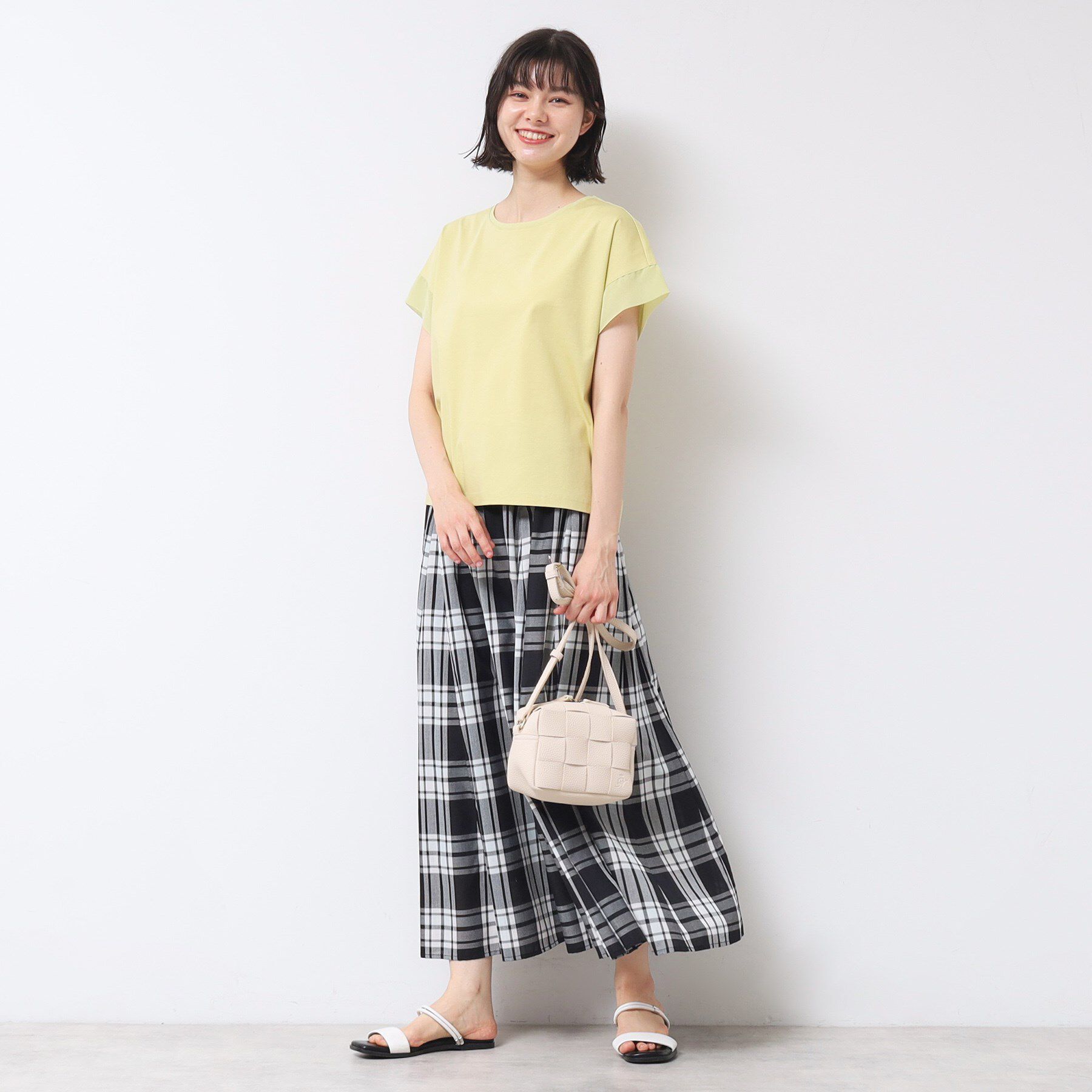 Dessin「【ウエストゴム・洗える】映えチェック柄スカート（XS～L）」|スカート|