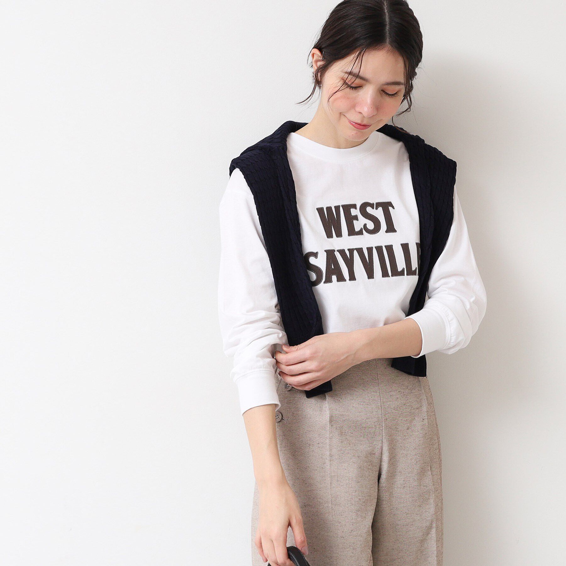 Dessin「【ユニセックス・洗える】ロングスリーブロゴTシャツ」|Tシャツ・カットソー|