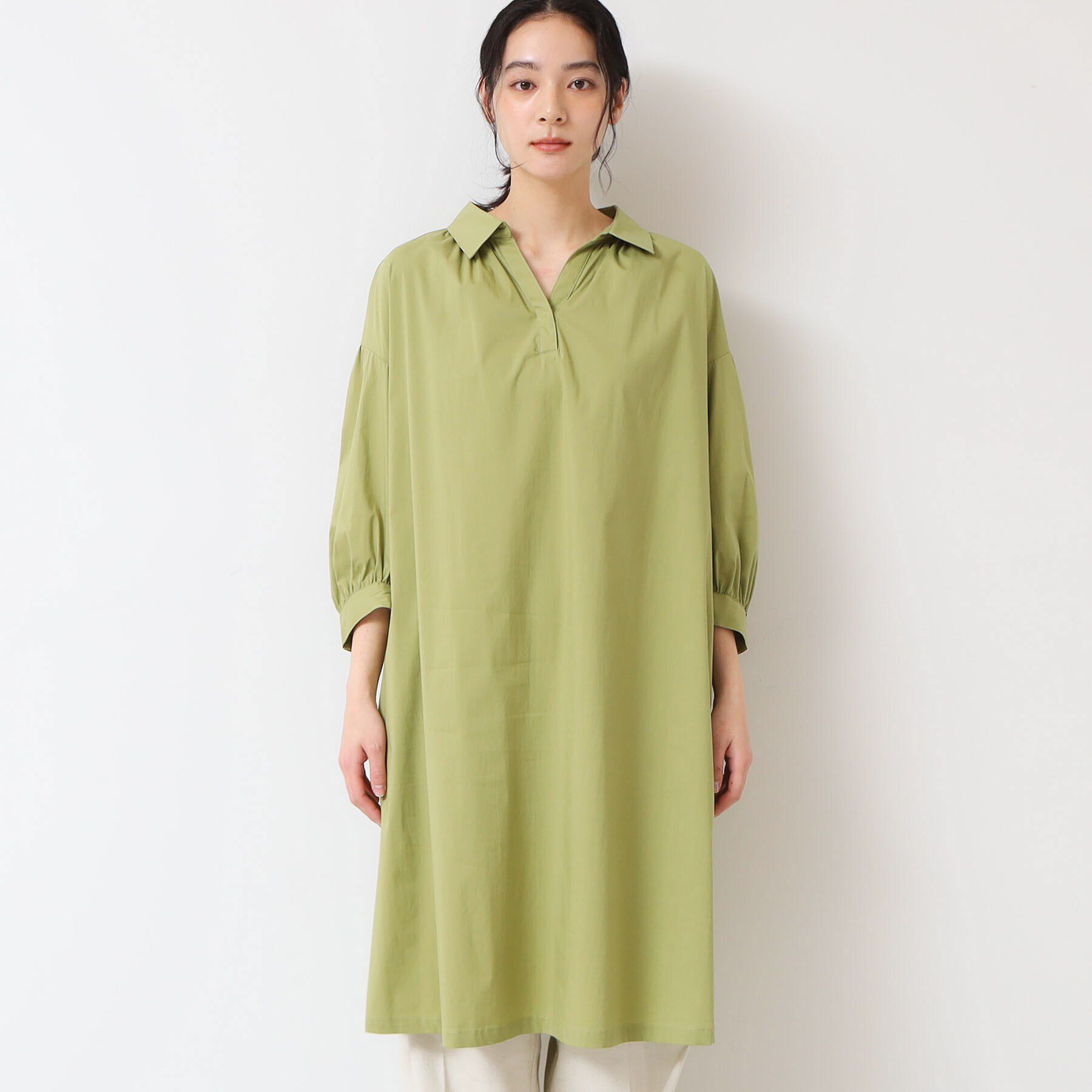 Dessin「【洗える】シャツチュニックワンピース」|ワンピース|