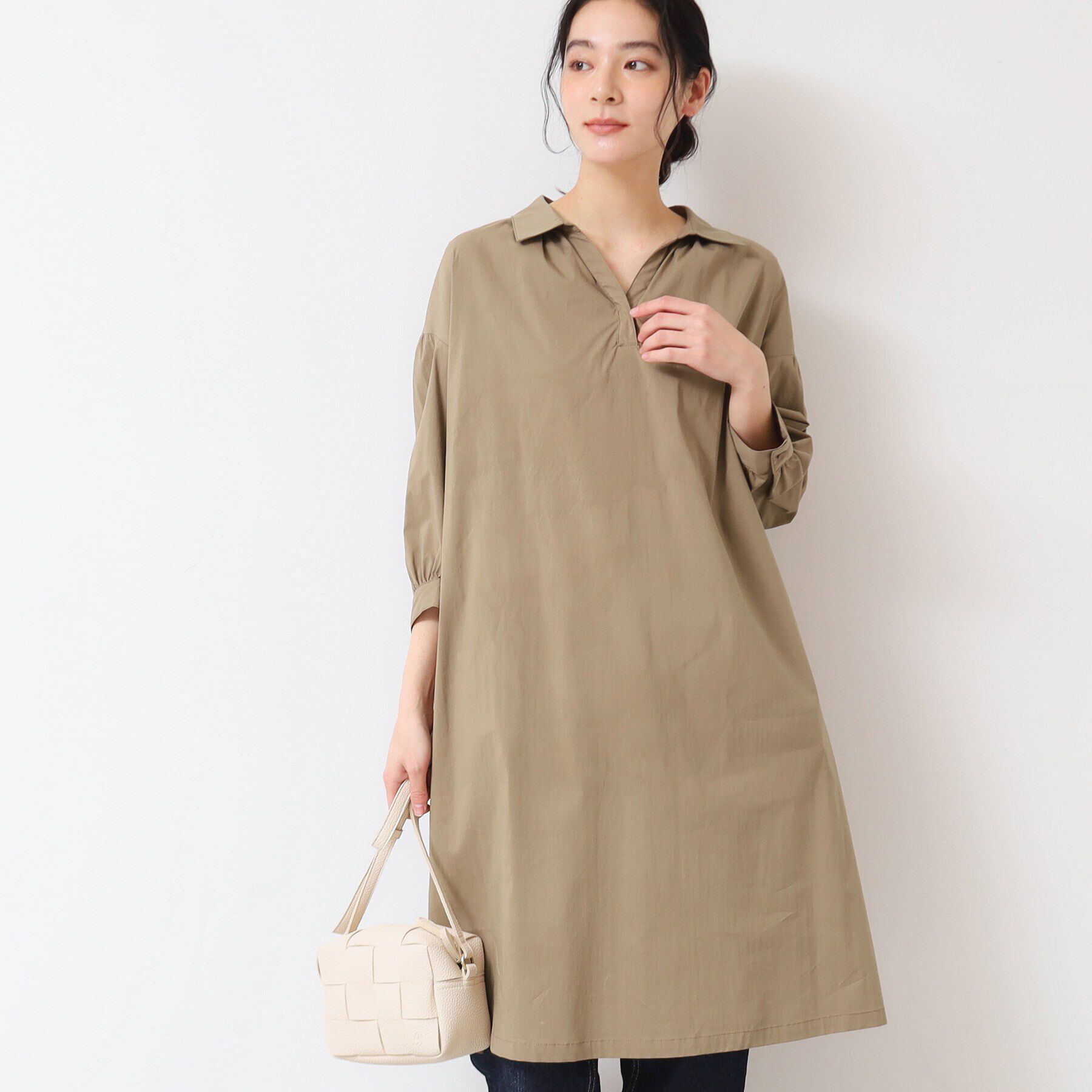 Dessin「【洗える】シャツチュニックワンピース」|ワンピース|