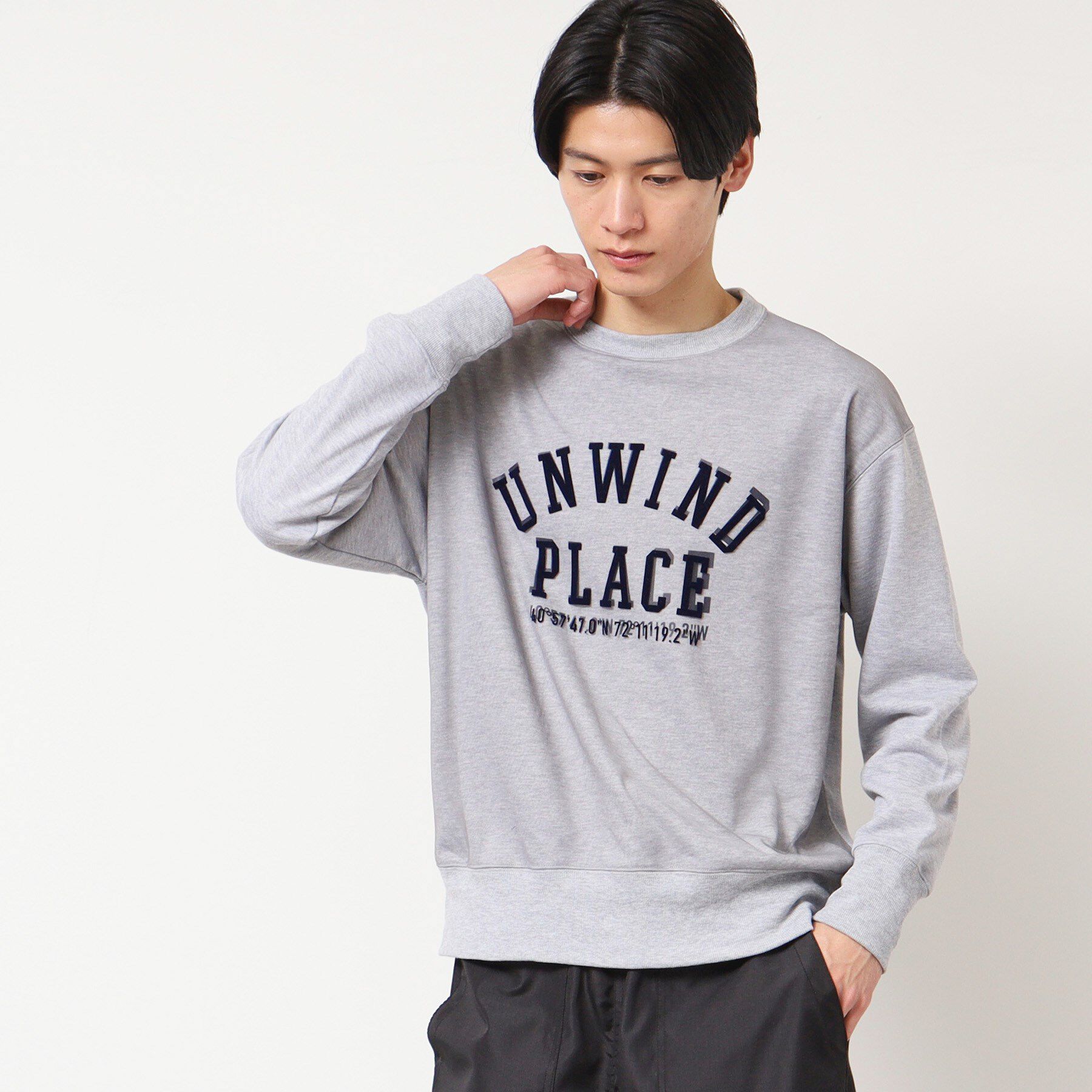 Dessin「【洗える】チュール重ねロゴスウェット」|パーカー|