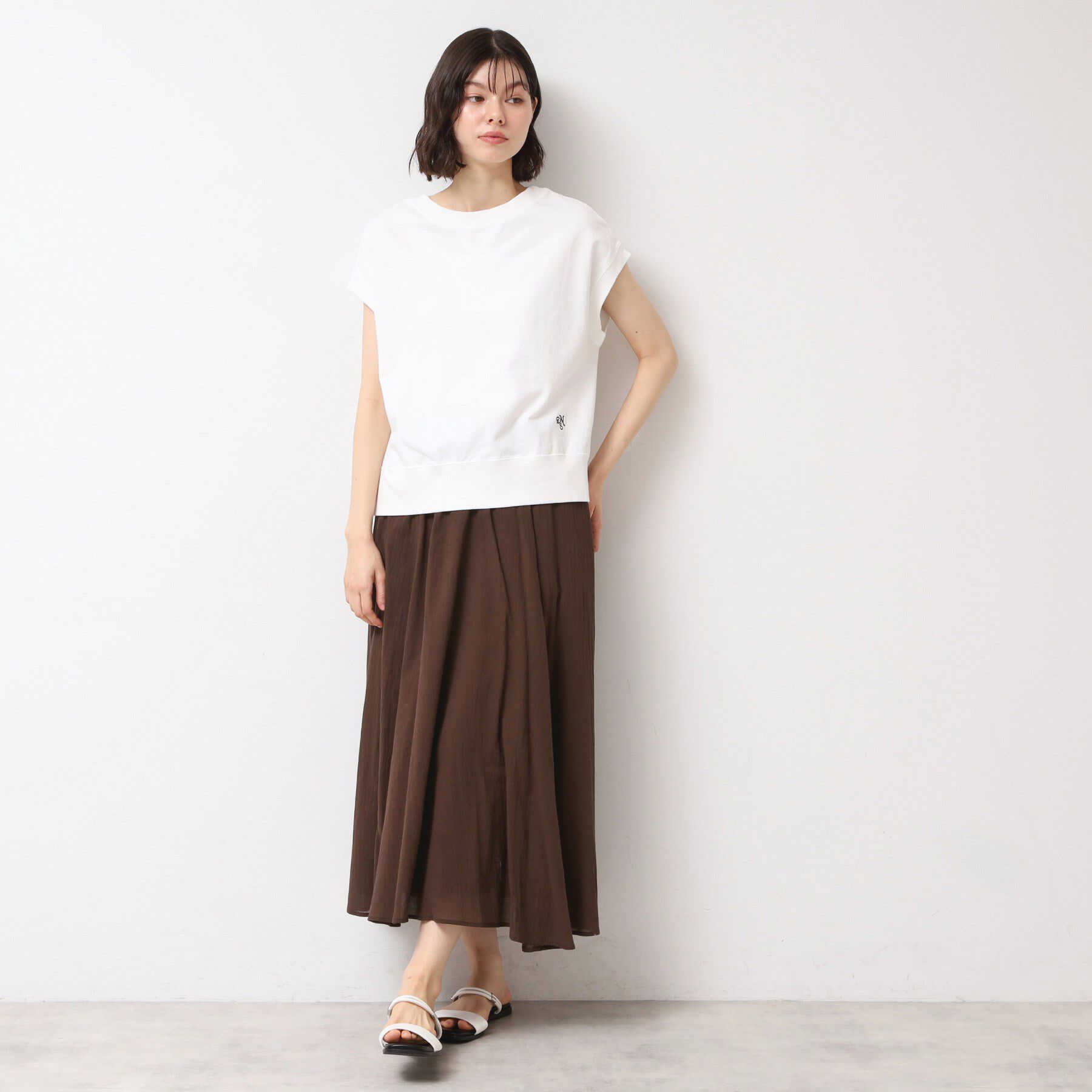 Dessin「【ウエストゴム・洗える】コットンフレアースカート」|スカート|