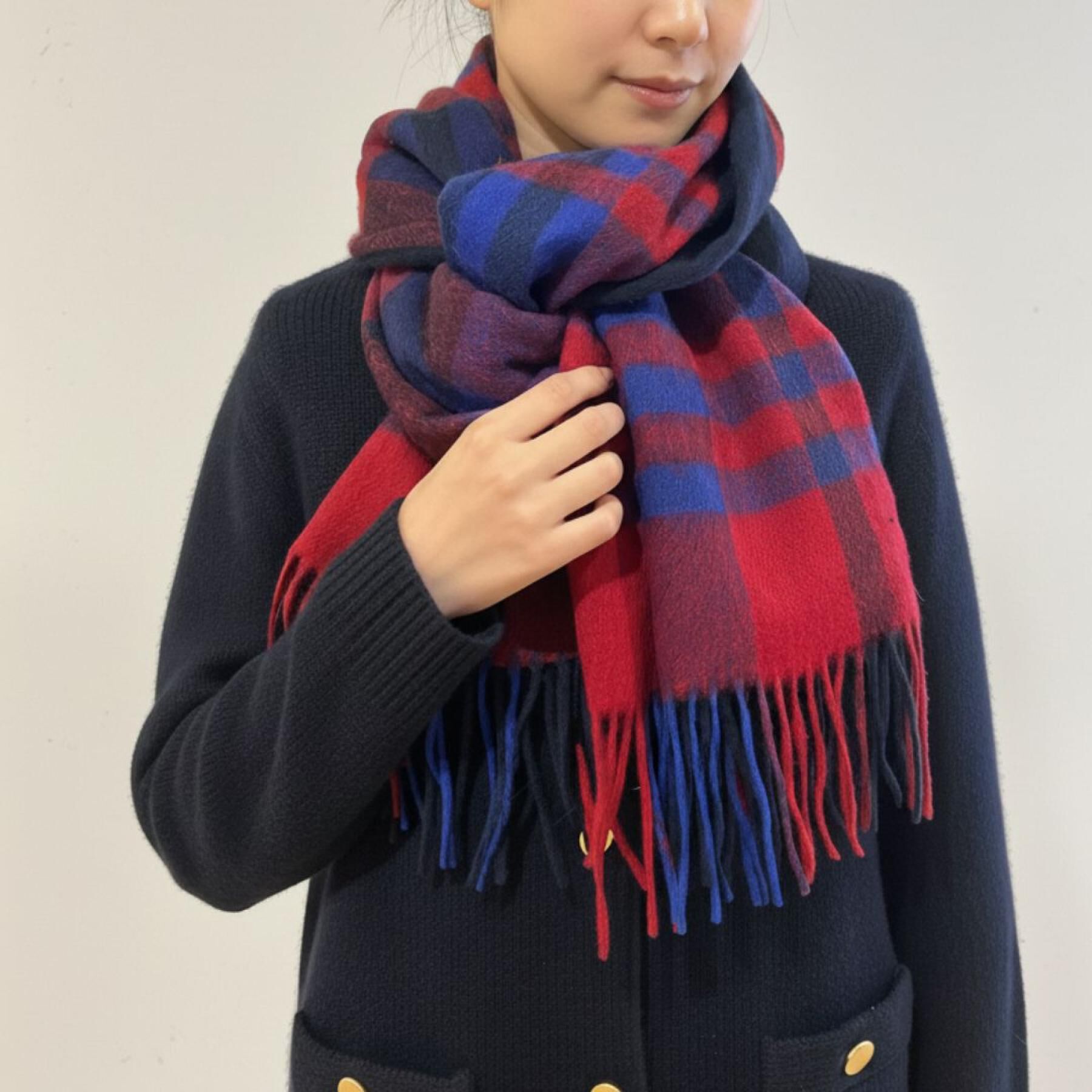 Dessin「バイカラーチェックストール」|ストール|