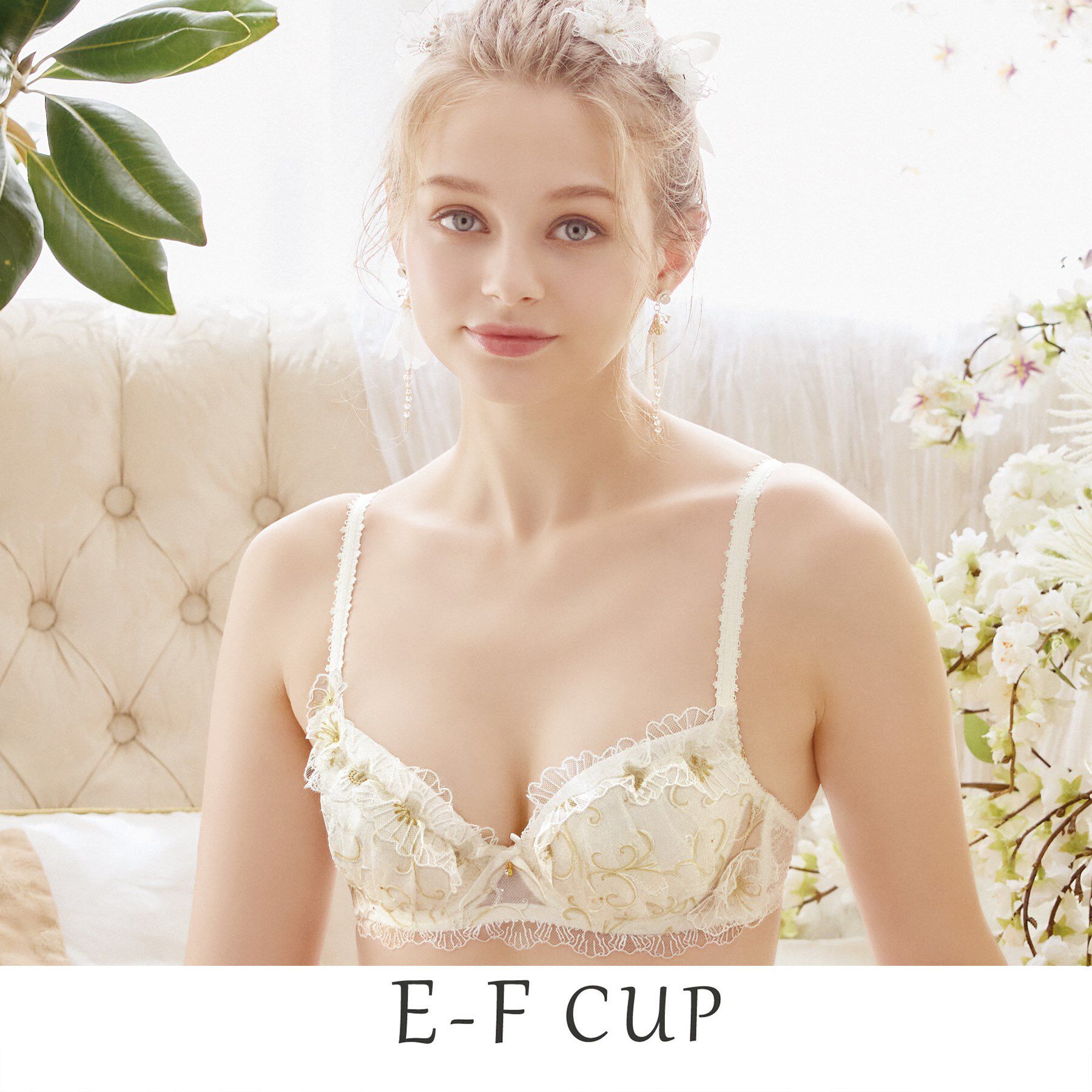 Risa Magli「リタ ブラジャー（E-F）＜N Make Type＞」|インナー|ホワイト(001)