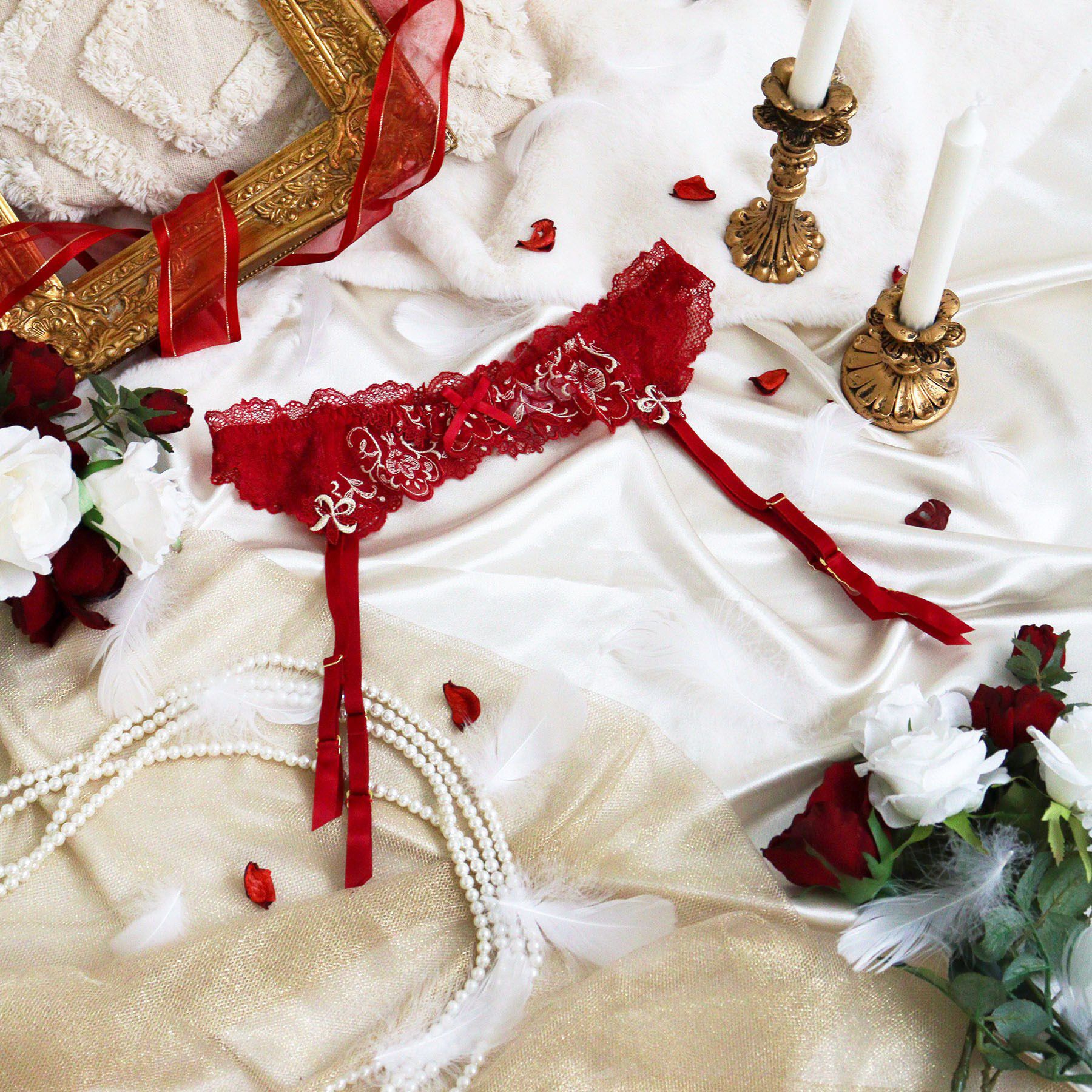 Risa Magli「【アリーナ】 ガーターベルト」|インナー|レッド(061)