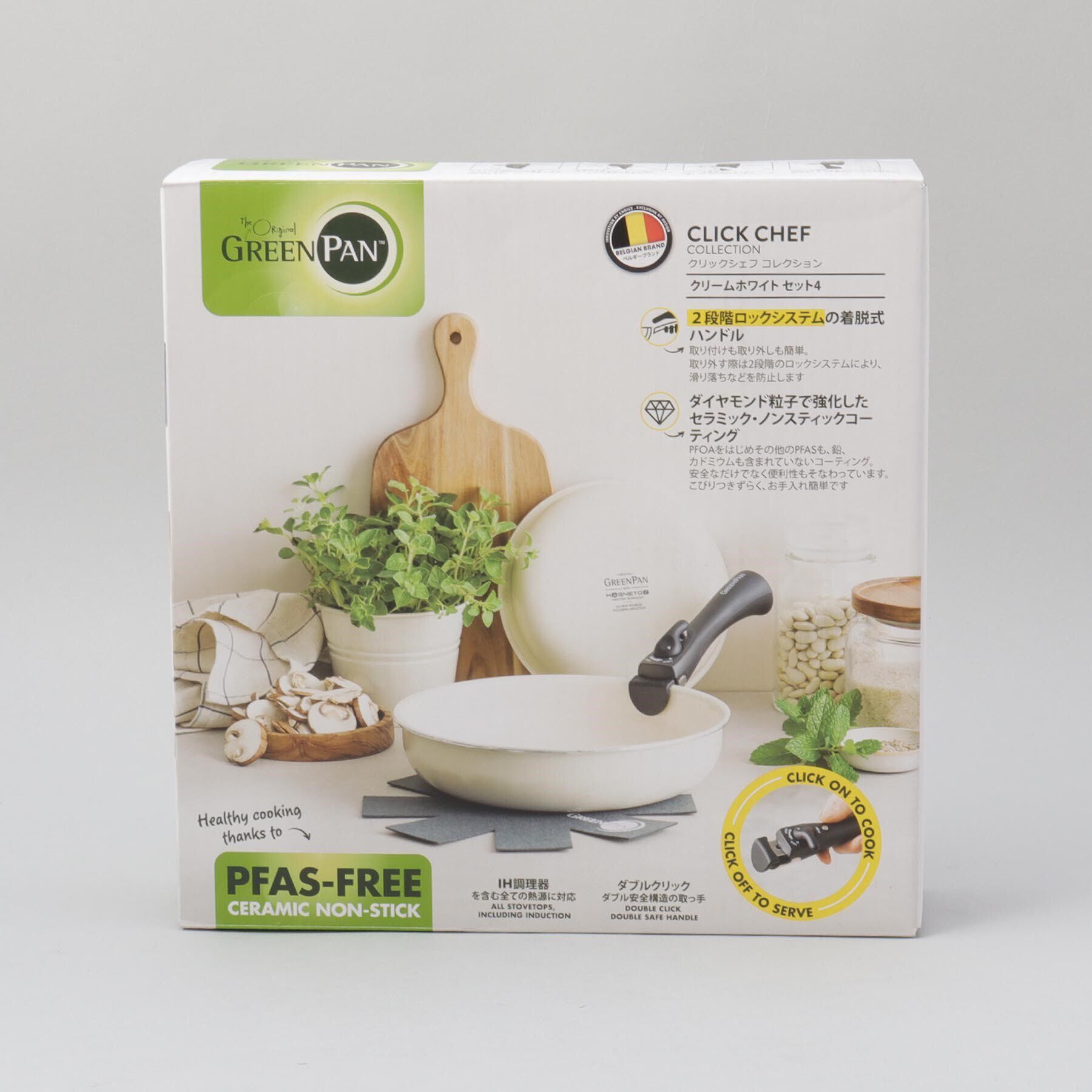 212 KITCHEN STORE「クリックシェフ 4点セット WH ＜GREEN PAN グリーンパン＞」|食器・キッチングッズ|