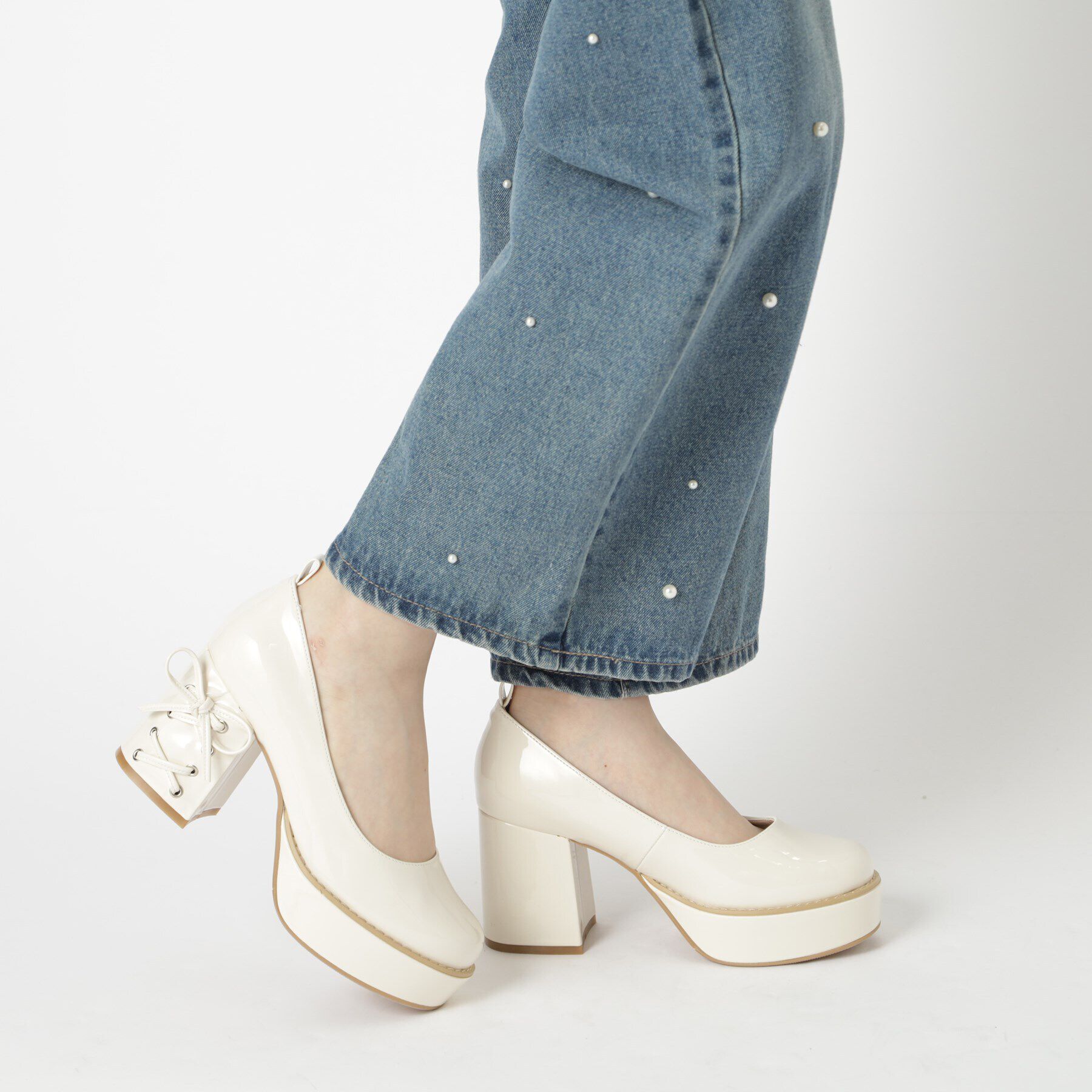 csT&P「4WAY厚底ヒールレースアップパンプス」|パンプス|