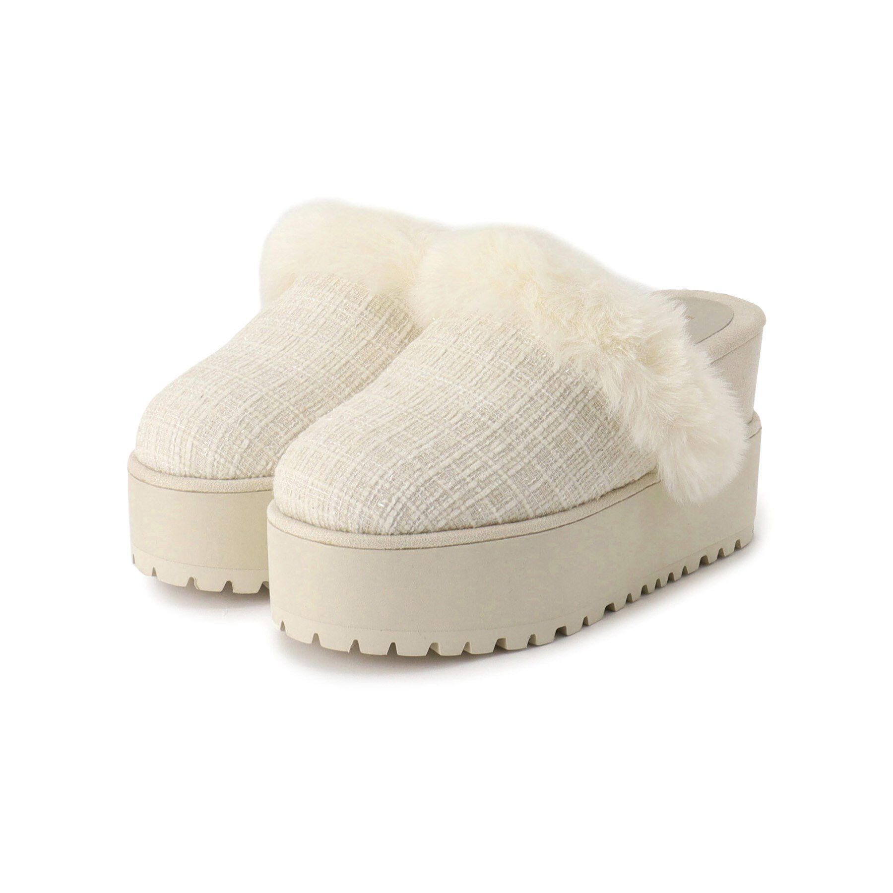 ESPERANZA「厚底2WAYフェイクムートンサボ」|ショートブーツ|