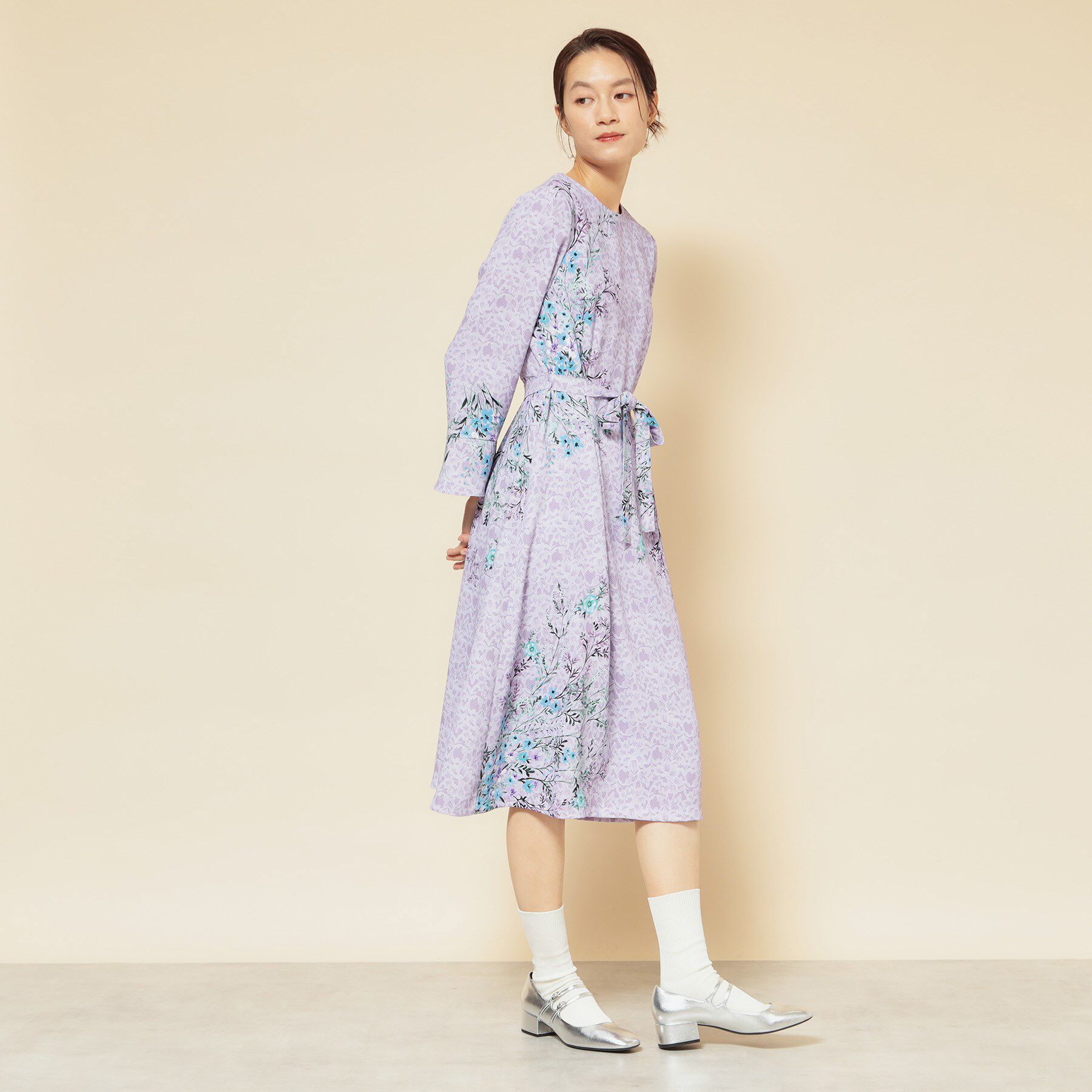 SunaUna「【co creation and yours／SS～L】レースプリント柄ワンピース」|ワンピース|