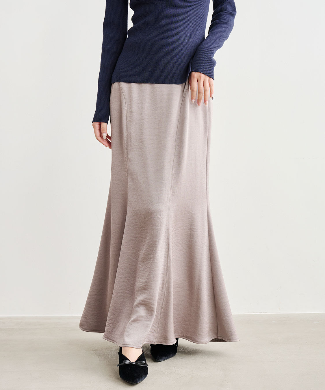 COCO DEAL「カーブ切り替えサテンマーメイドスカート」|スカート|