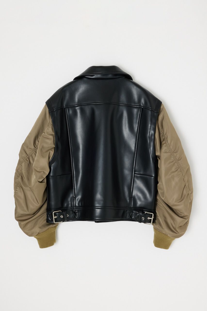 MOUSSY「FAUX LEATHER DETACHABLE ジャケット」|その他|