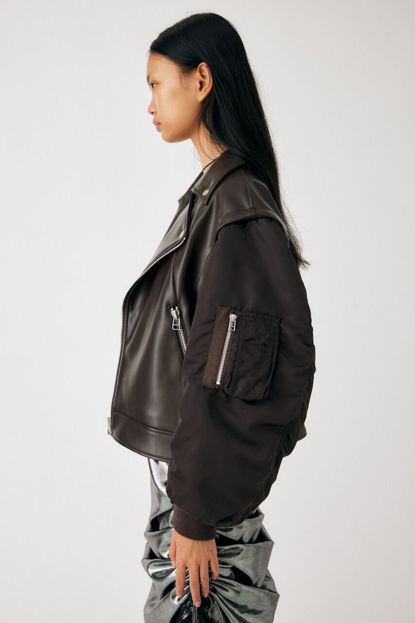 MOUSSY「FAUX LEATHER DETACHABLE ジャケット」|その他|