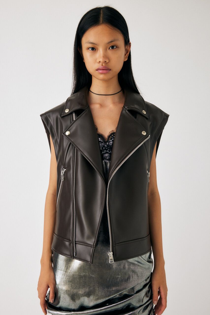 MOUSSY「FAUX LEATHER DETACHABLE ジャケット」|その他|