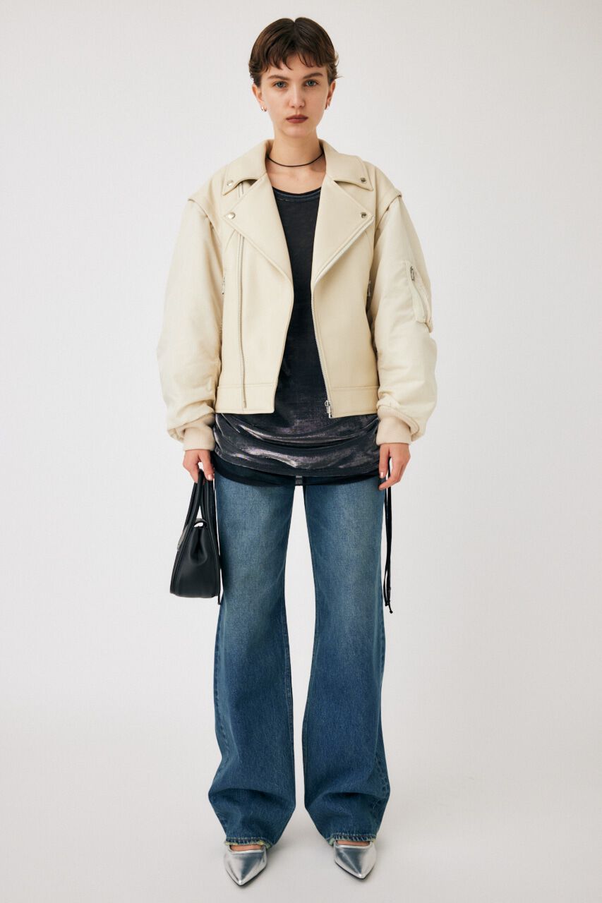 MOUSSY「FAUX LEATHER DETACHABLE ジャケット」|その他|