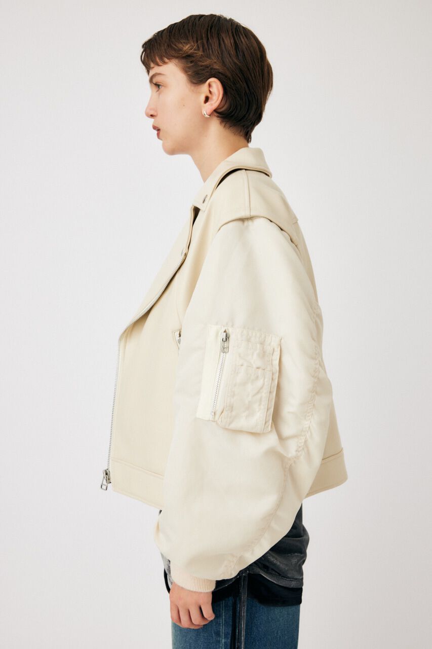 MOUSSY「FAUX LEATHER DETACHABLE ジャケット」|その他|