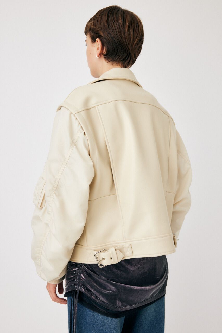 MOUSSY「FAUX LEATHER DETACHABLE ジャケット」|その他|