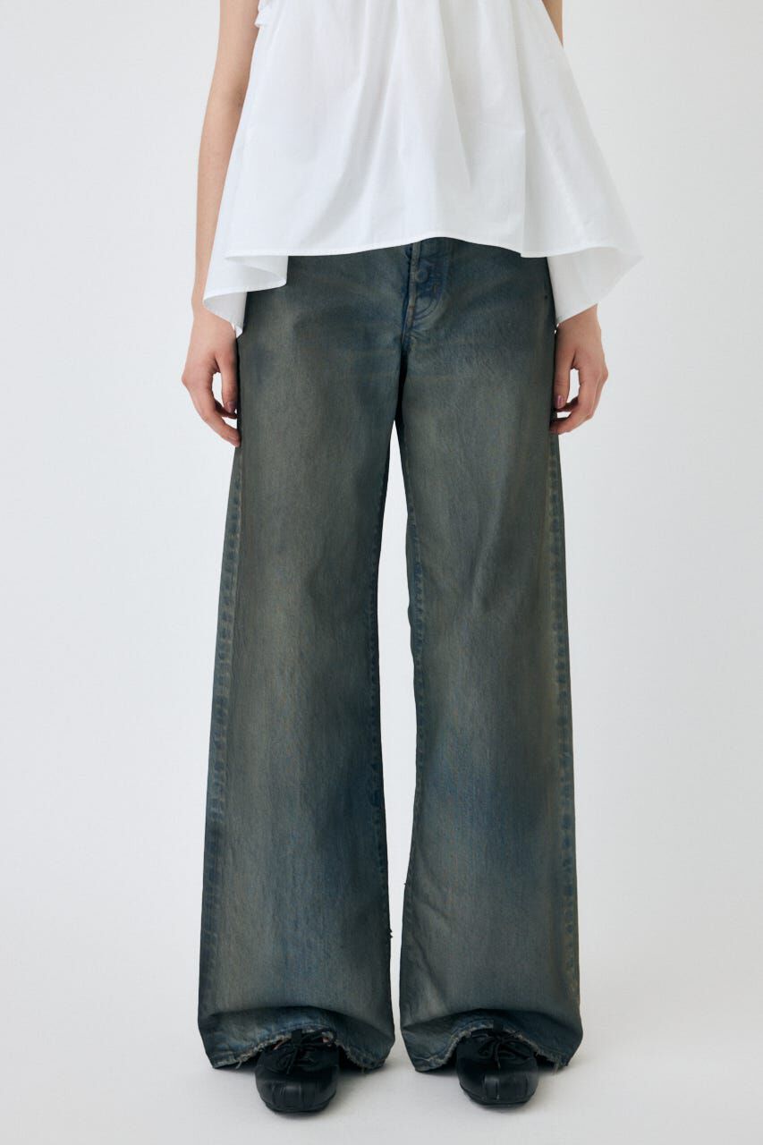 MOUSSY「MIDRISE RUSTER バギーデニム」|デニム|BLU