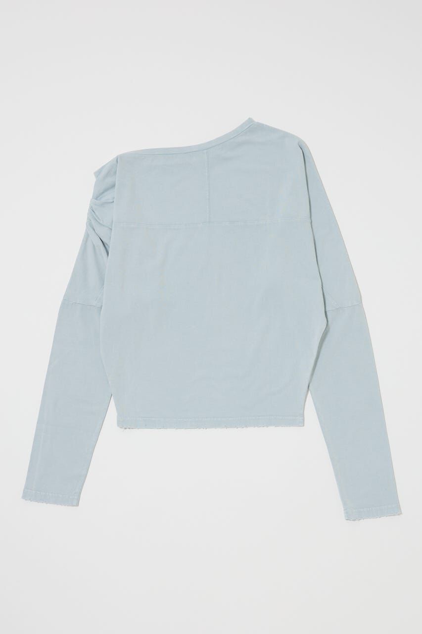 MOUSSY「OVER DYED ONE SHOULDER L/S TEE」|Tシャツ・カットソー|