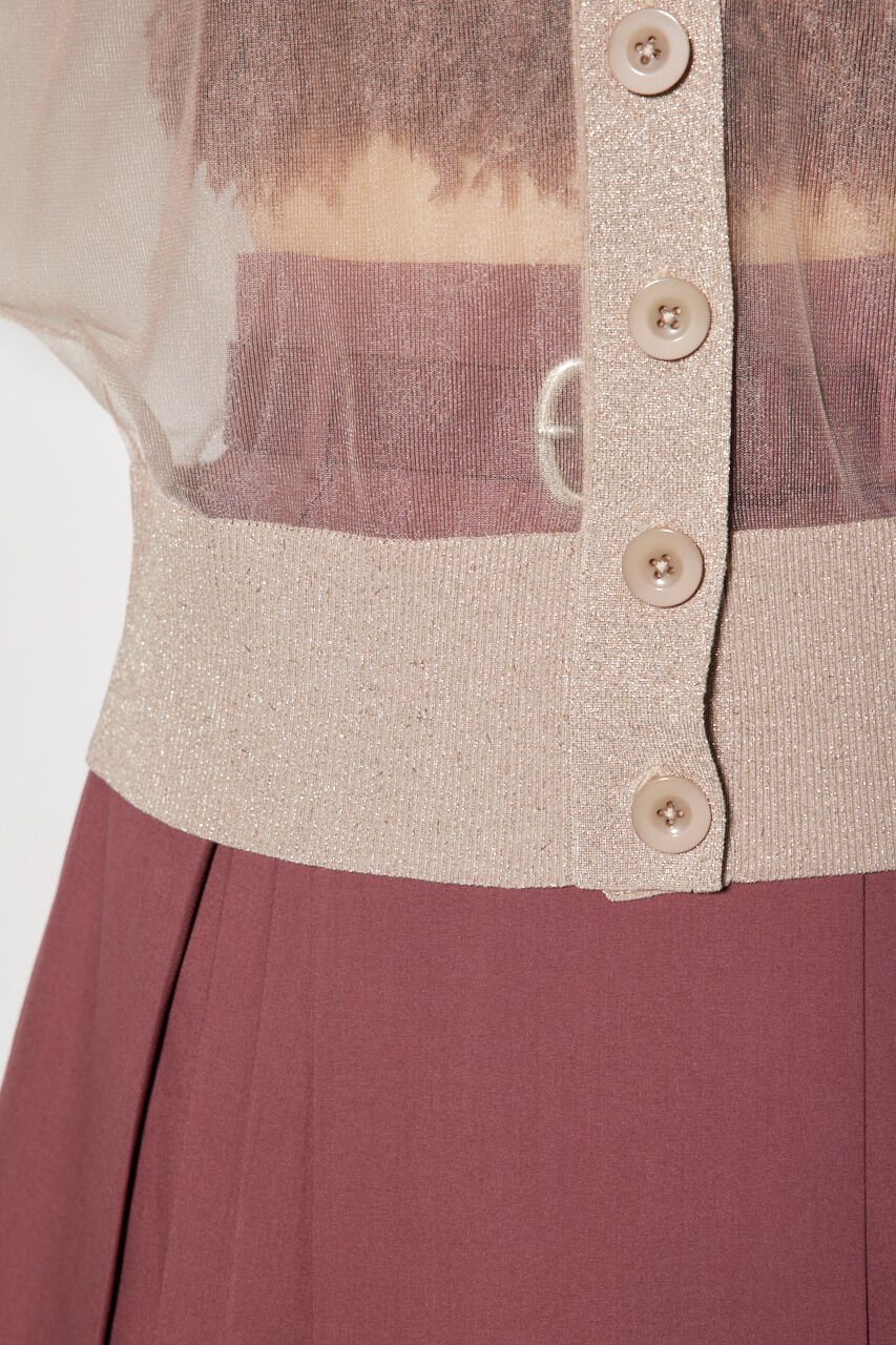 rienda「2WAYシースルーニットカーデ」|カーディガン|